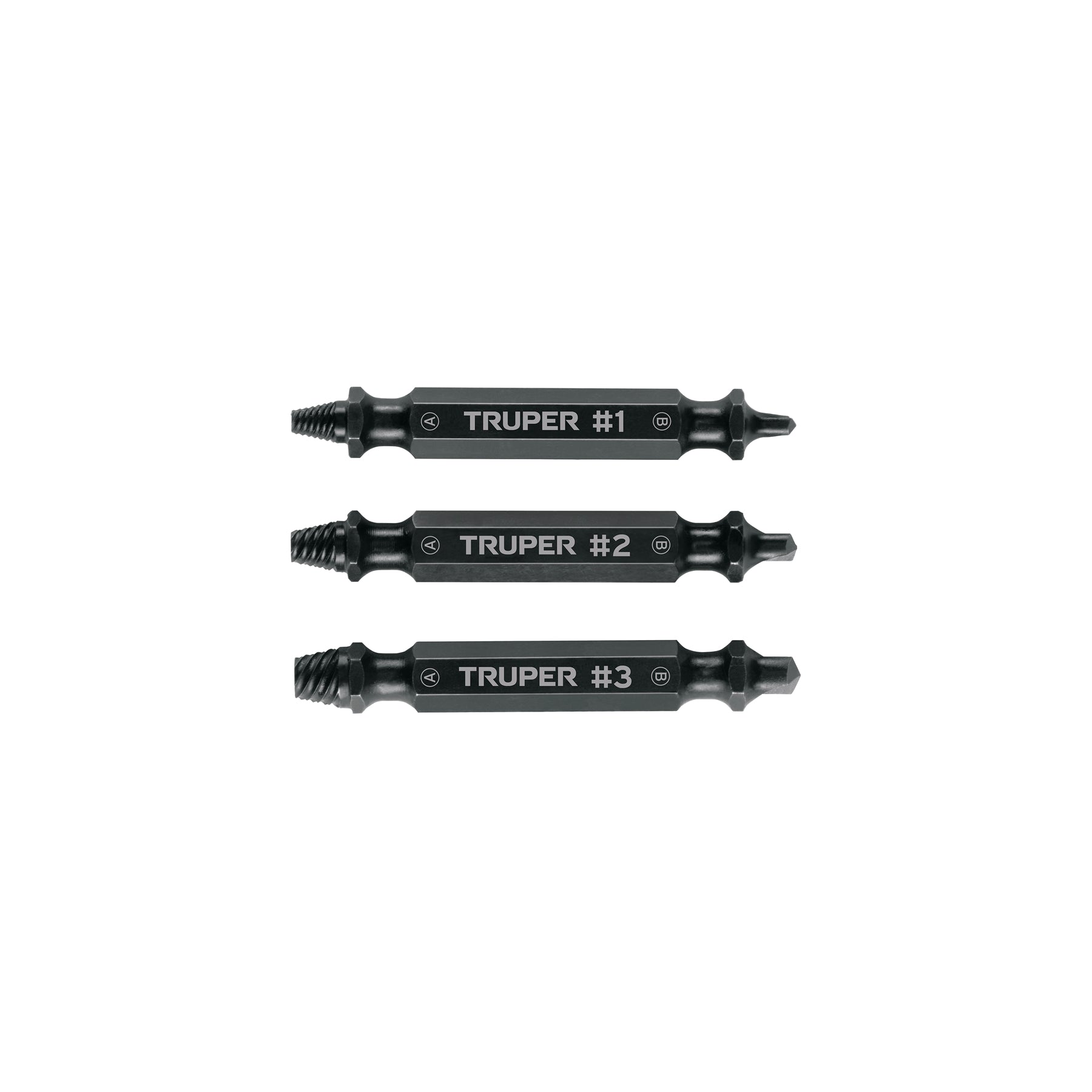 Juego de 3 Puntas Extractoras de Tornillos Truper PUNE-3 en Blíster