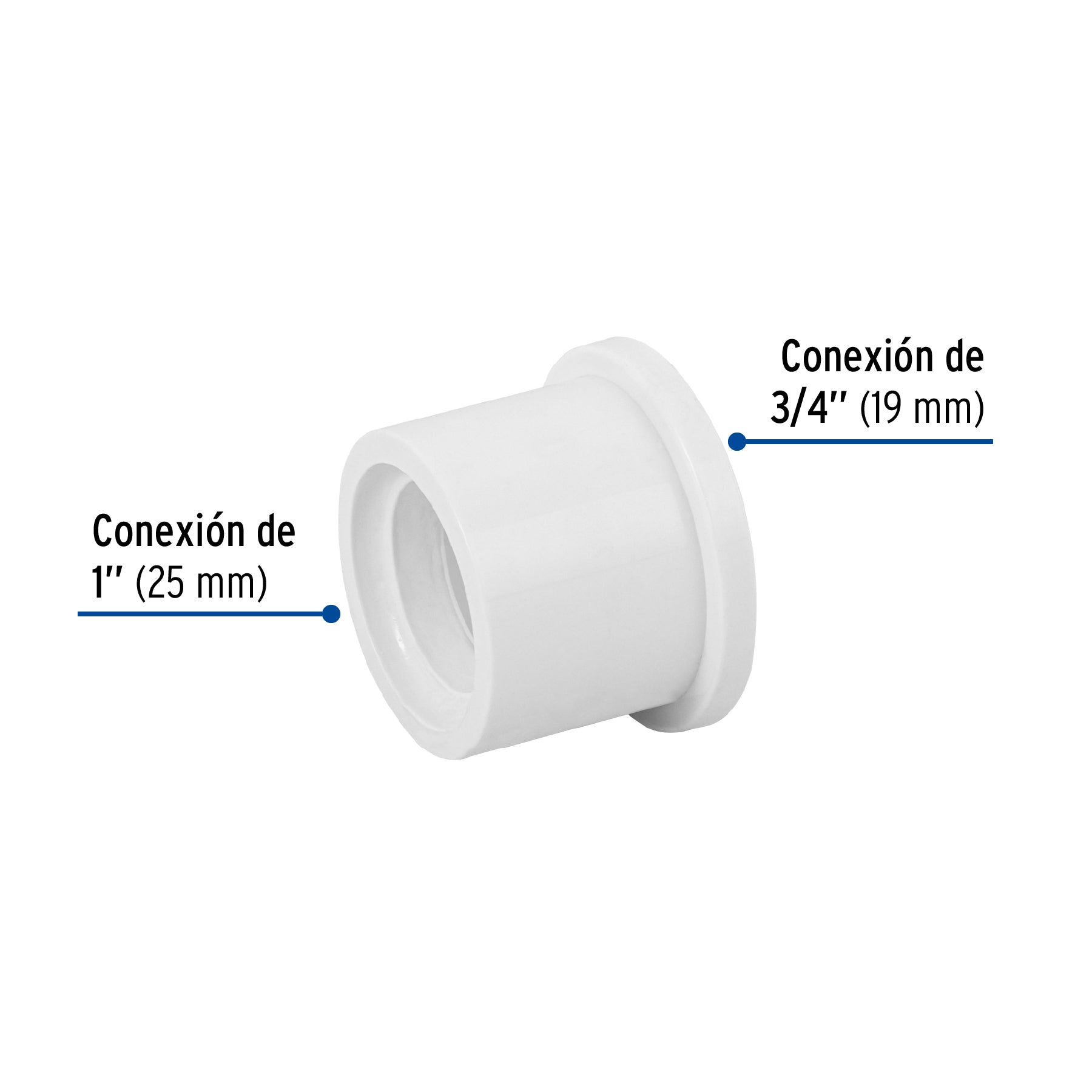 Reducción bushing de PVC, 1x 3/4' Foset