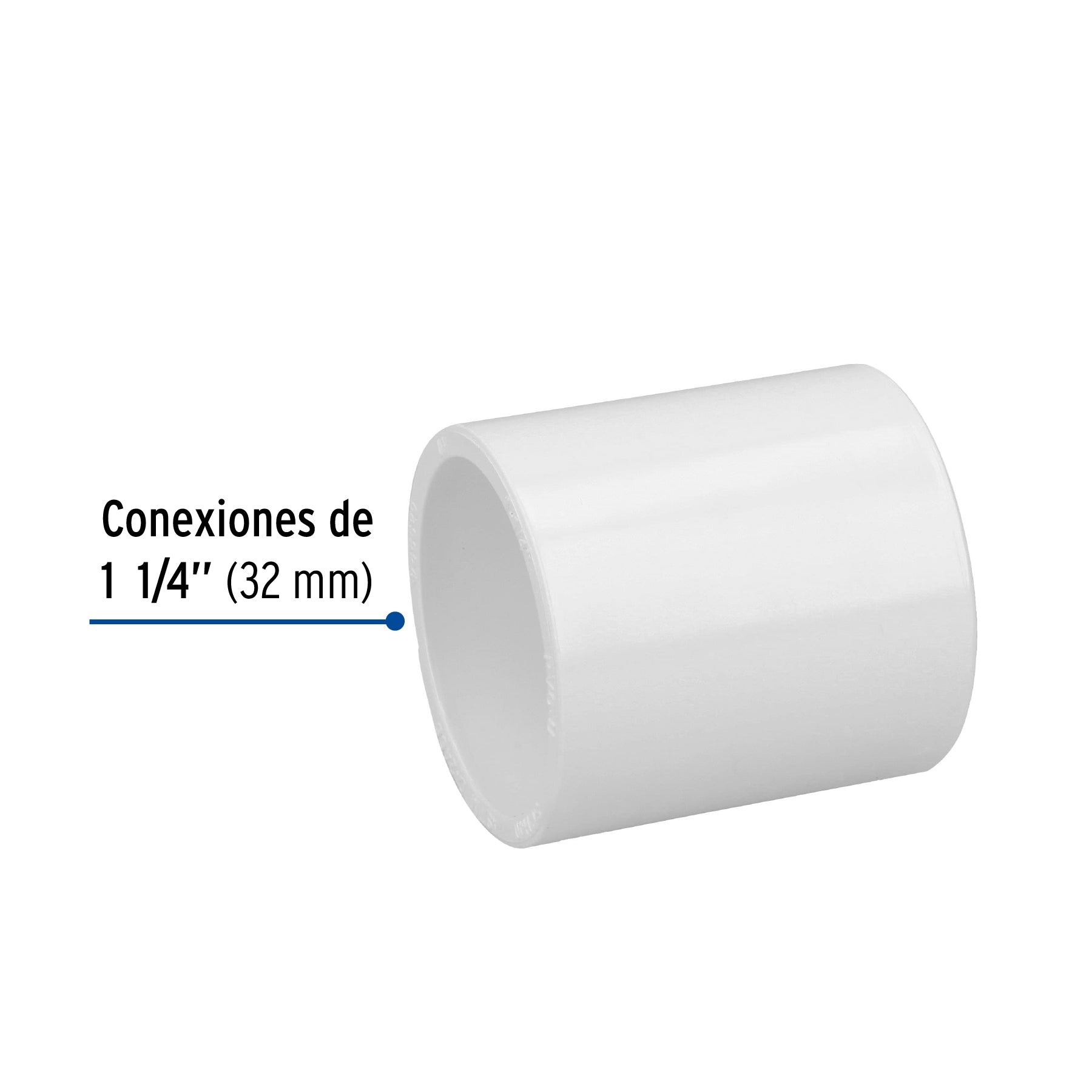 Cople de PVC, 1-1/4' Foset