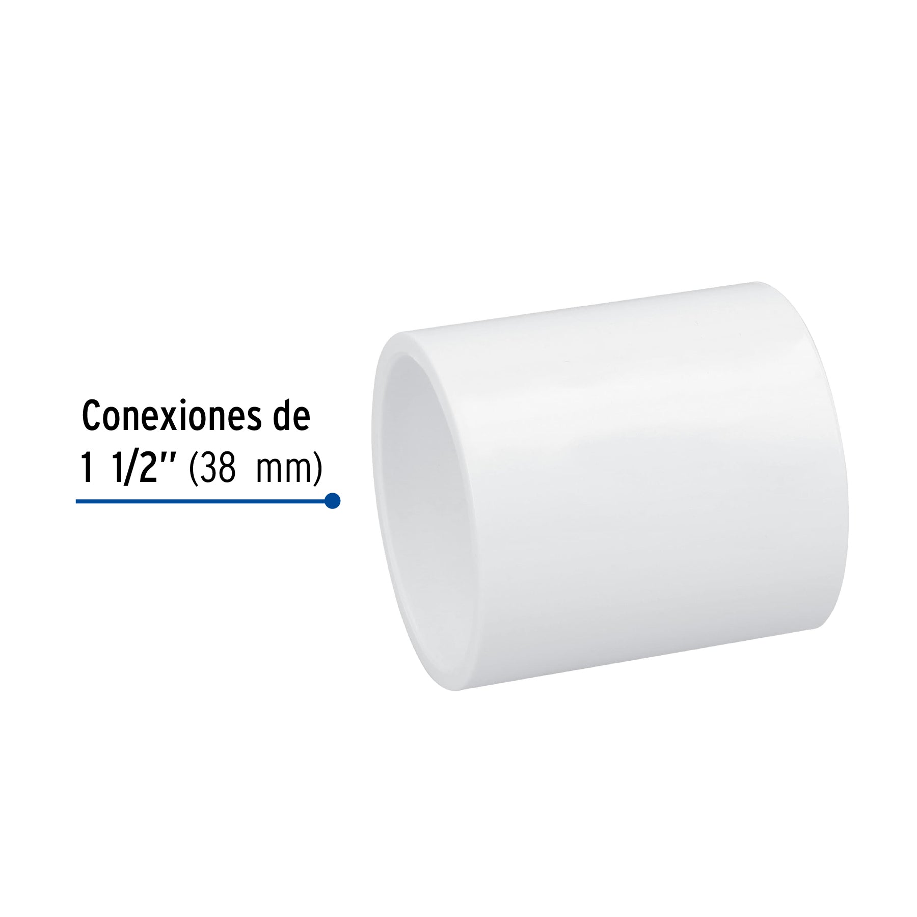 Cople de PVC, 1-1/2' Foset
