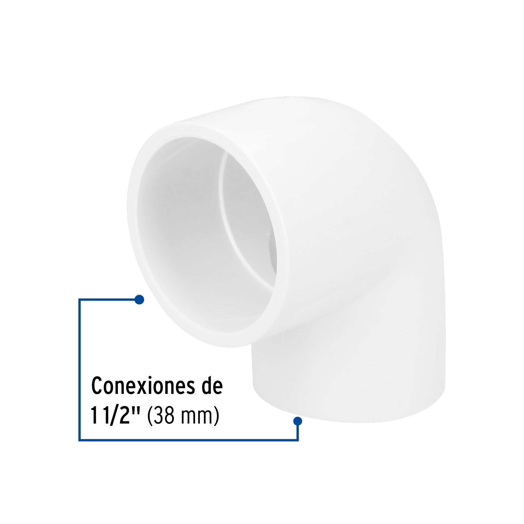 Codo 90° de PVC, 1-1/2' Foset