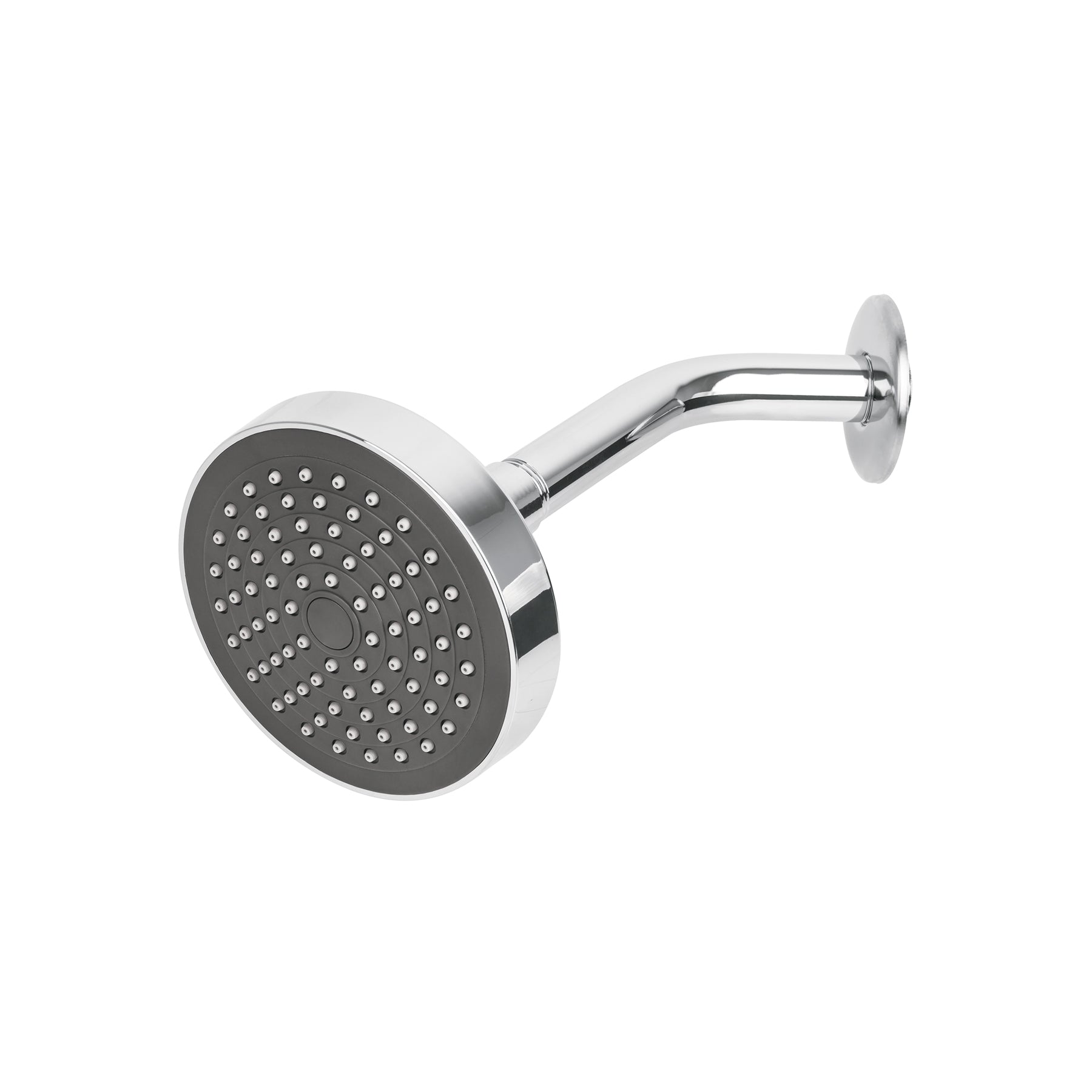 Foset Basic R-402, Regadera redonda 4-1/4″ brazo y chapetón de acero