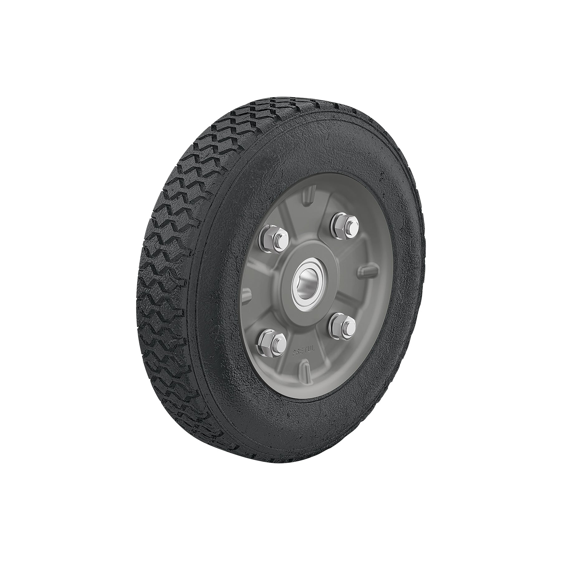 Fiero RD-82, Rueda para diablo de hule sólido 8″, doble balero, 1 pieza