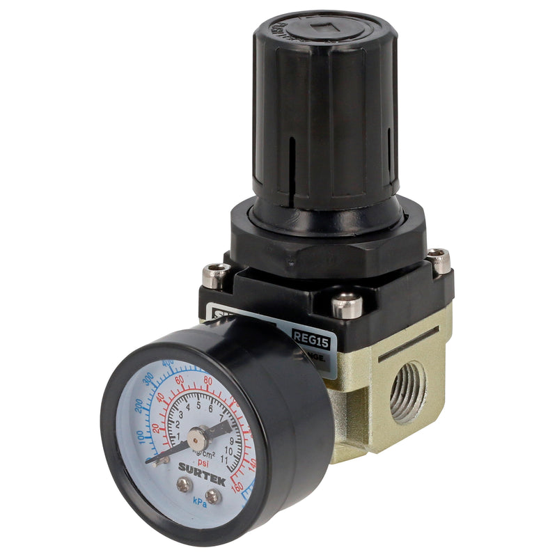 Regulador de aire con manómetro 150PSI Surtek