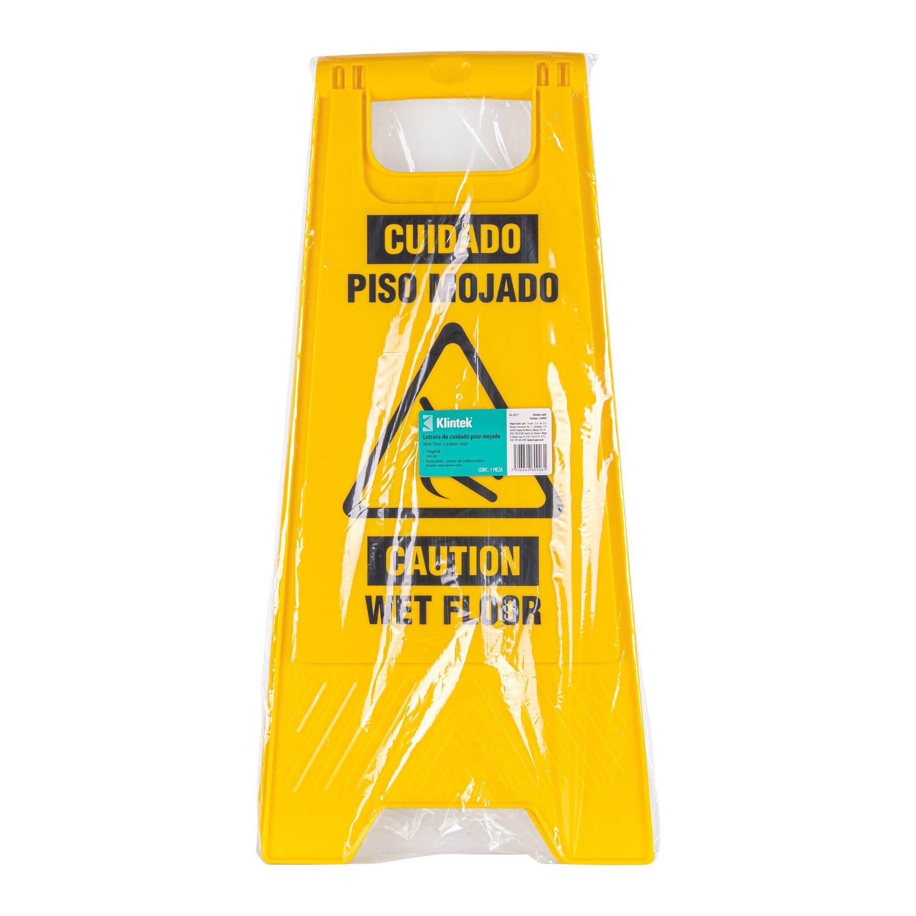 Letrero de piso resbaloso, 62 cm, KLINTEK RESBA-60P