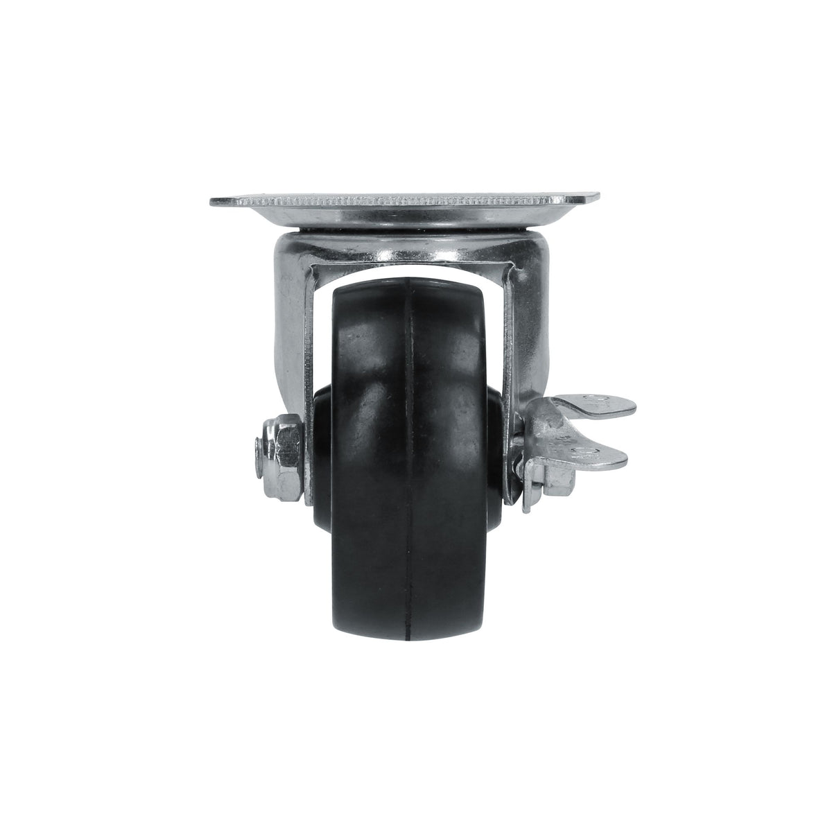 Rodaja de hule giratoria con freno 3" Surtek