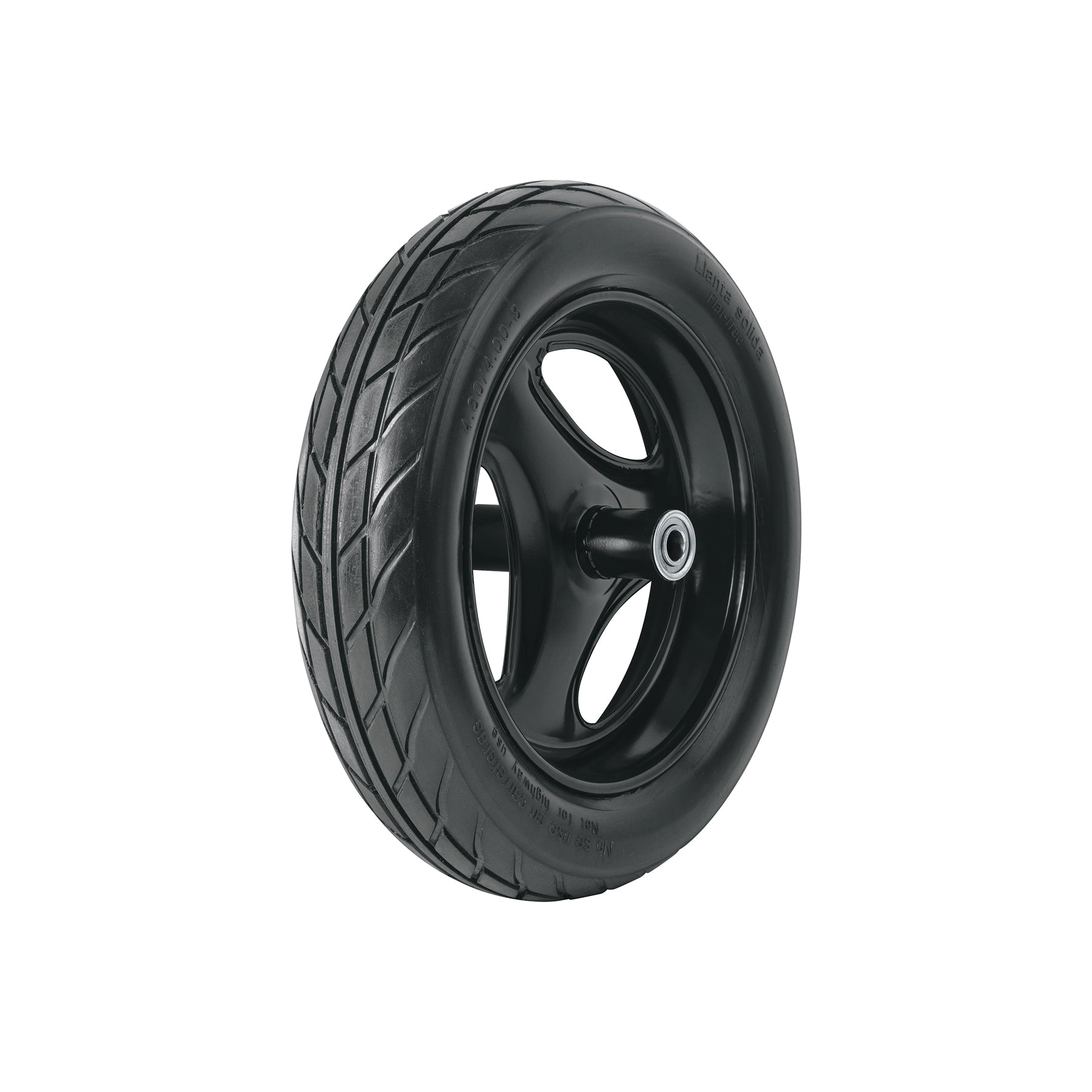 Truper RN-X, Llanta imponchable, 16″ con rin, eje y baleros para carretilla