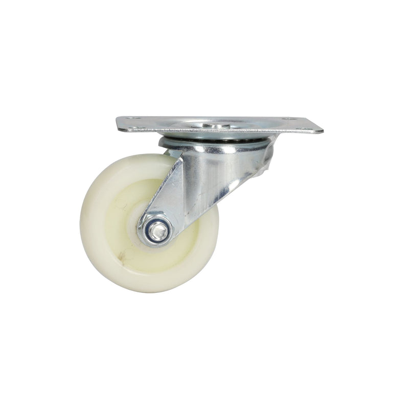 Rodaja de polipropileno blanca giratoria 3" Surtek