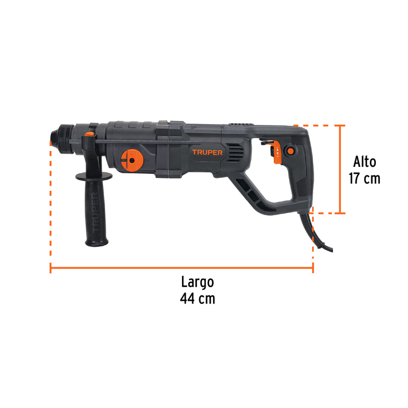 Rotomartillo Industrial Truper ROEL-30N2 SDS Plus 800W Mango D 3.5 Joules - Carzamo.com