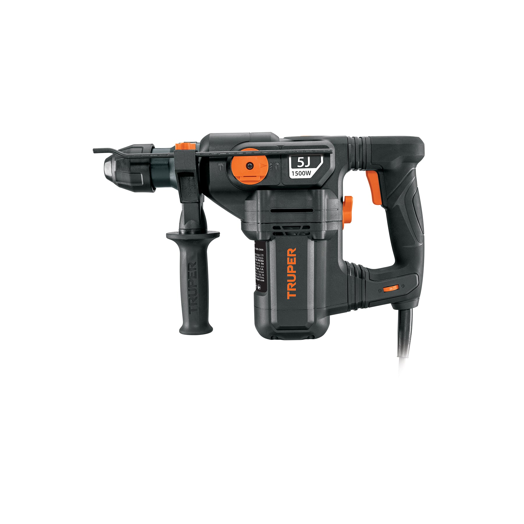 Rotomartillo TRUPER Industrial ROEL-50N2 SDS Plus 1500W 5 Joules con Mango Auxiliar
