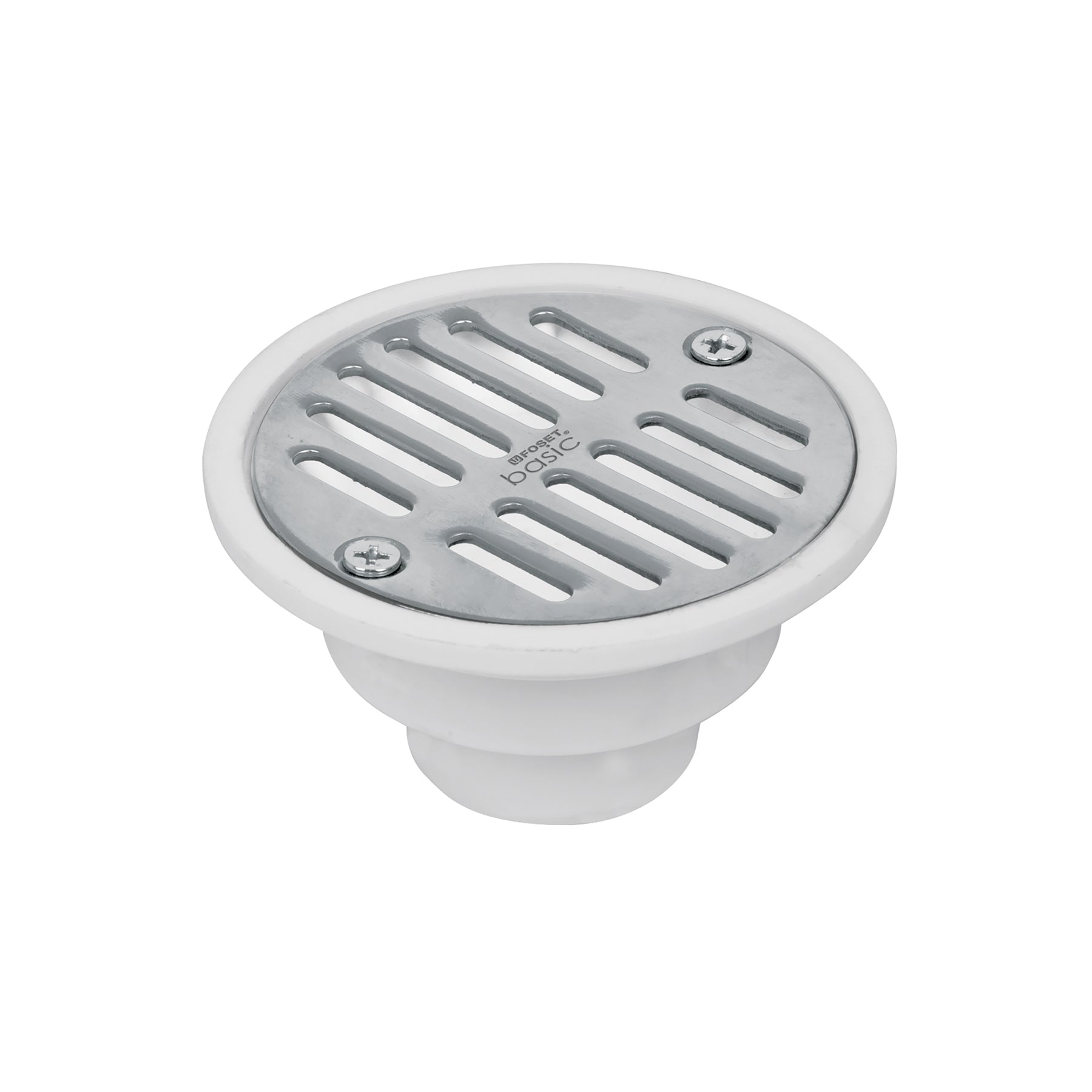 Foset Basic RS-502, Resumidero redondo de polipropileno y acero inoxidable, 3 3/4″