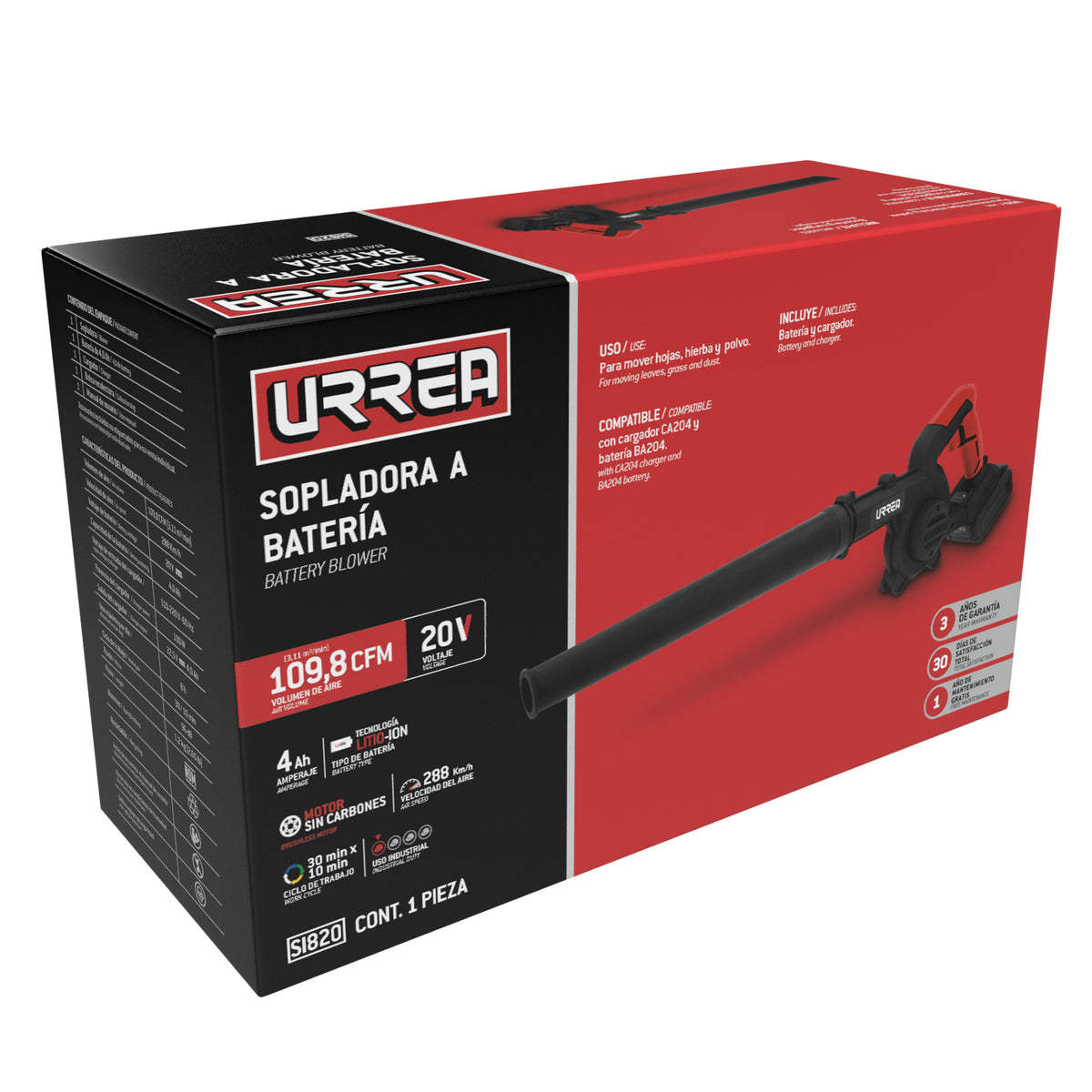 Sopladora a batería Litio-ion 20 V Urrea