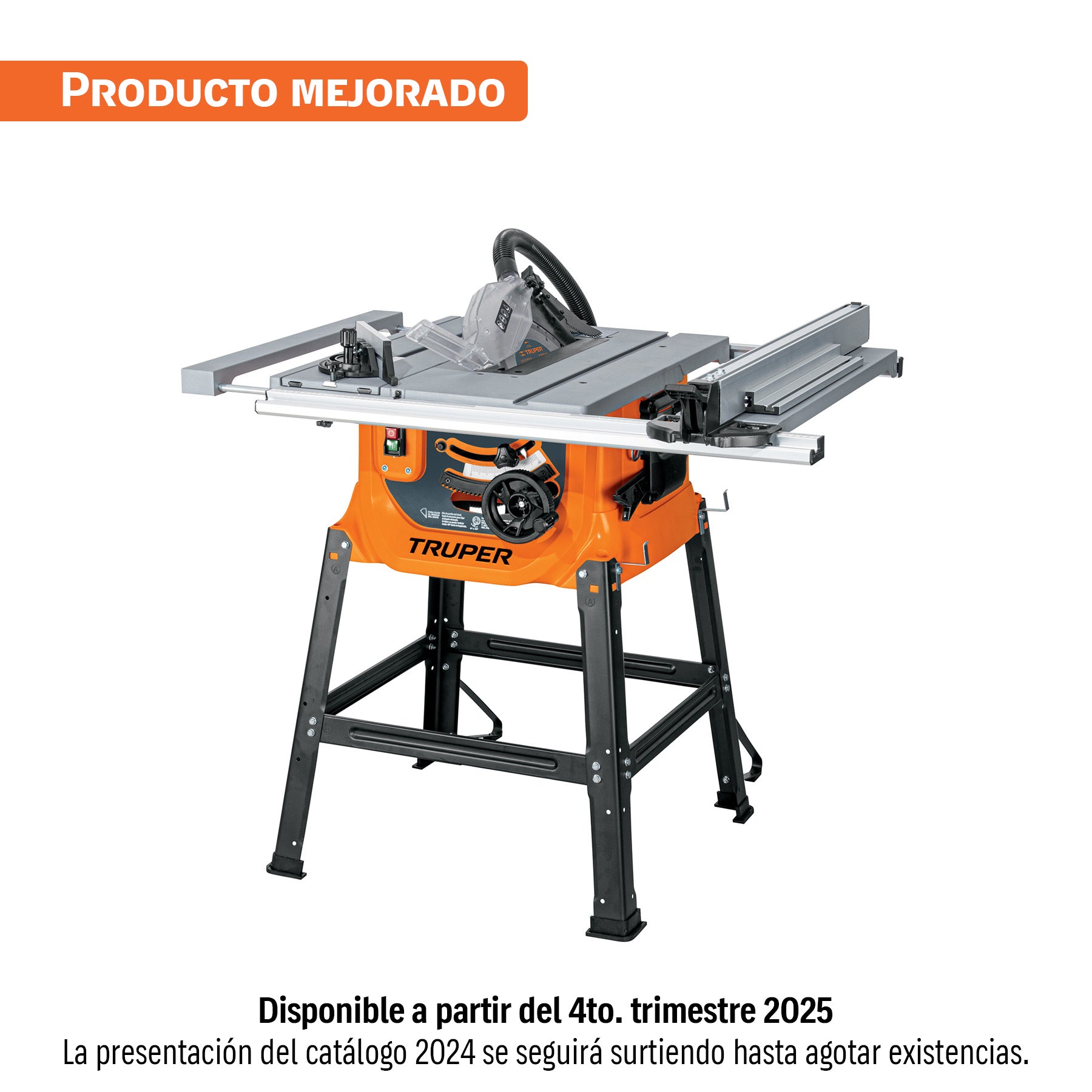 Sierra de mesa 10", 2-1/2 HP (1900 W), con base, TRUPER SME-10B