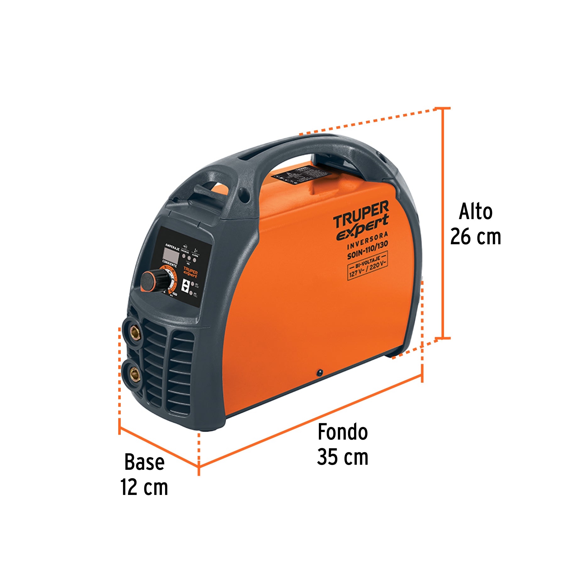 TRUPER 130A Dual-voltage 127/220V Inverter Welder for 6011 and 7018 Electrodes