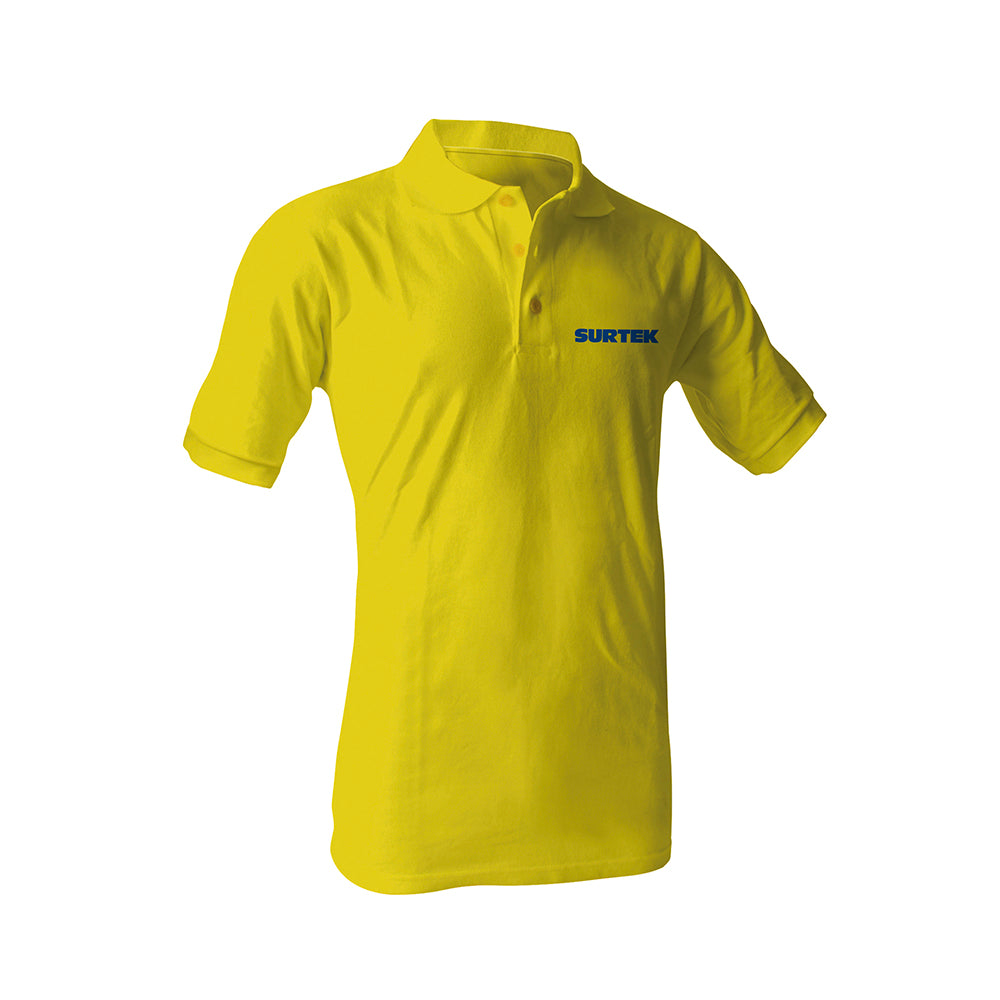 Playera tipo polo para caballero color amarillo talla M Surtek