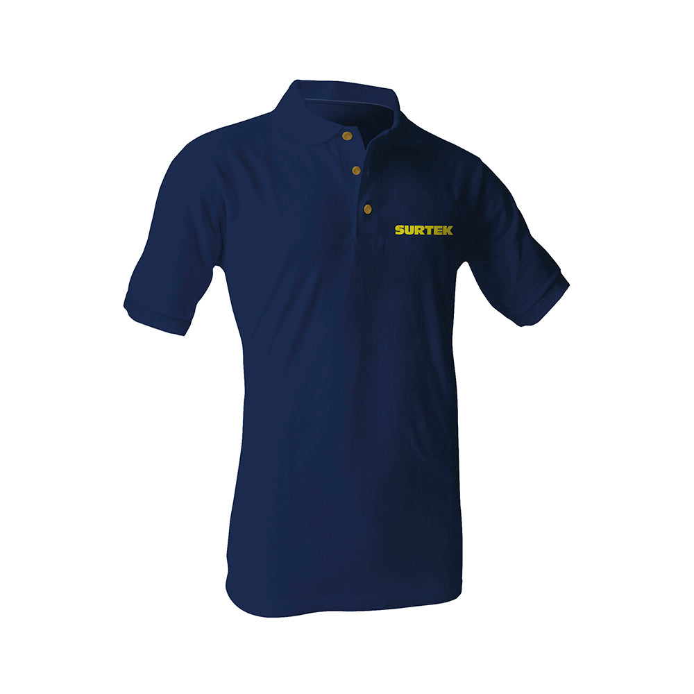 Playera tipo polo para caballero color azul talla M Surtek