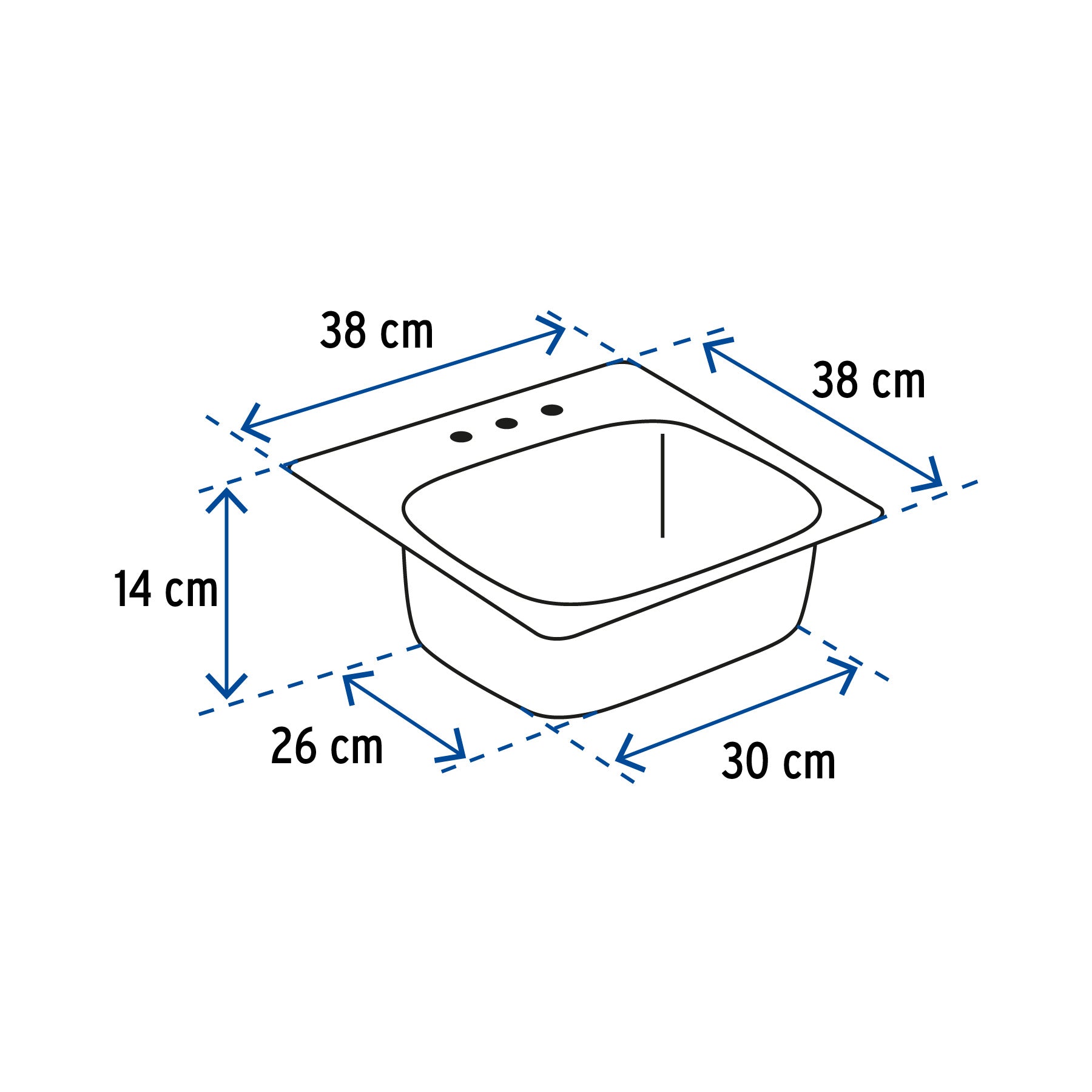 Tarja de 38 cm para Empotrar Foset Basic TA-38B