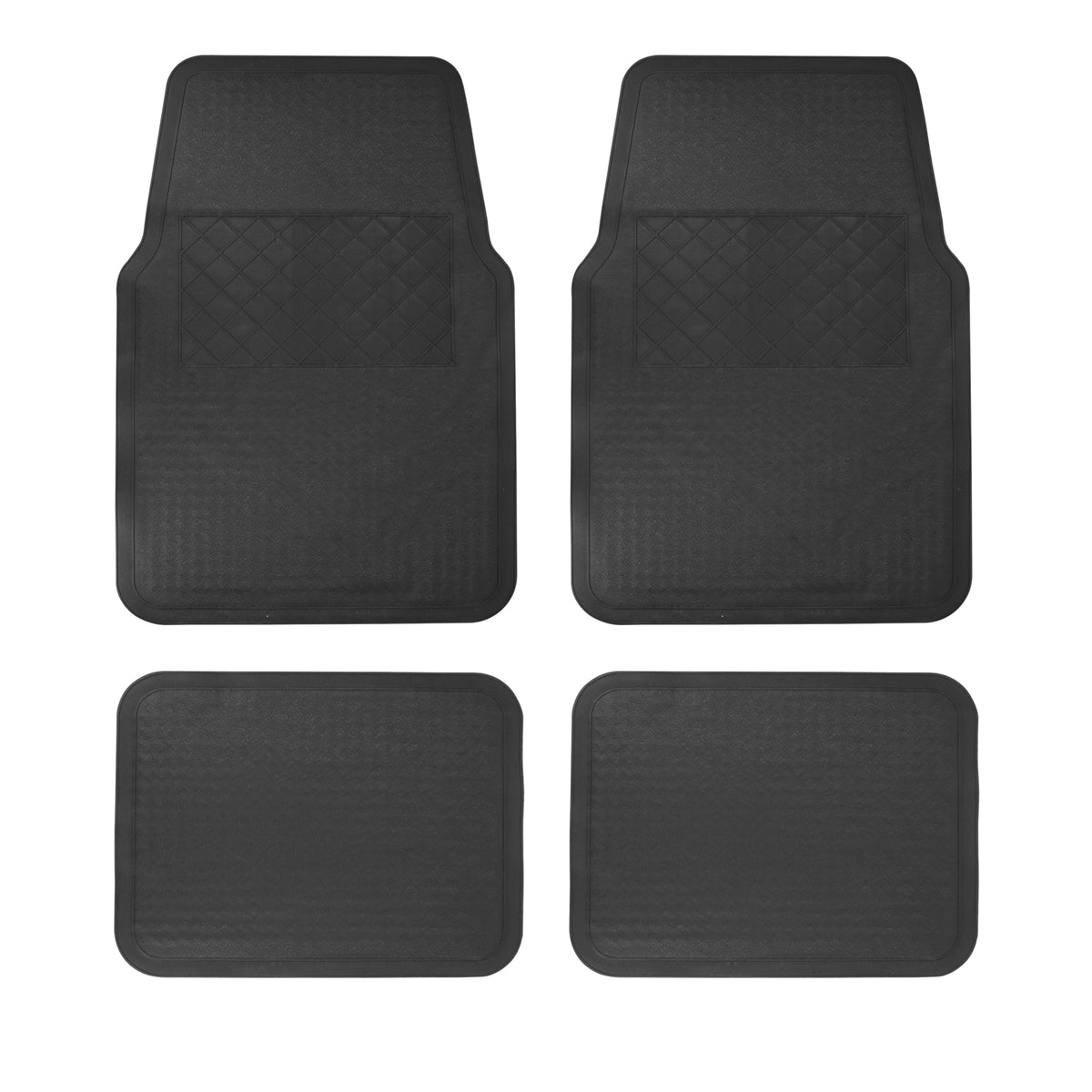 Juego de tapetes para auto, 4 piezas, color negro Foy