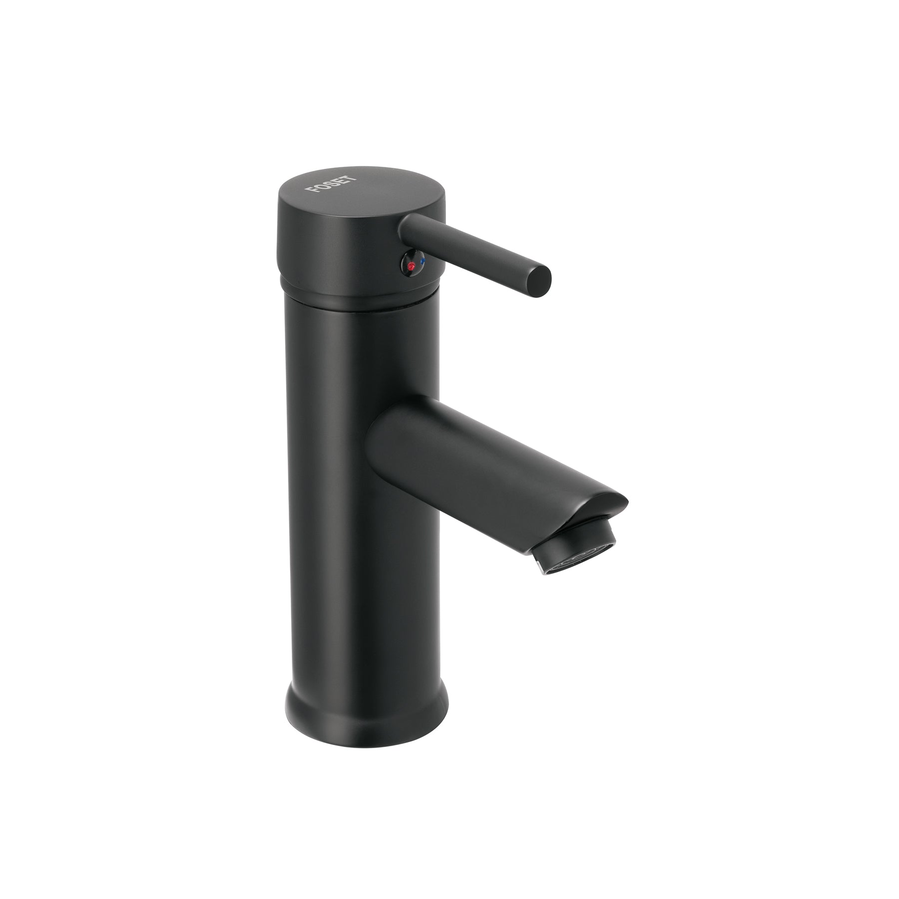 Monomando para Lavabo FOSET TÚBIG TBM-46M Corto Negro de Cuerpo Metálico
