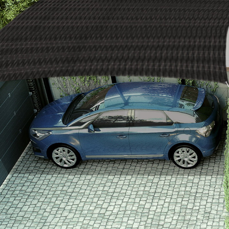 Toldo sombra negro FIERO TOSO-805 80% Monofilamento 5 x 3.6 m para protección solar en exteriores - Carzamo.com