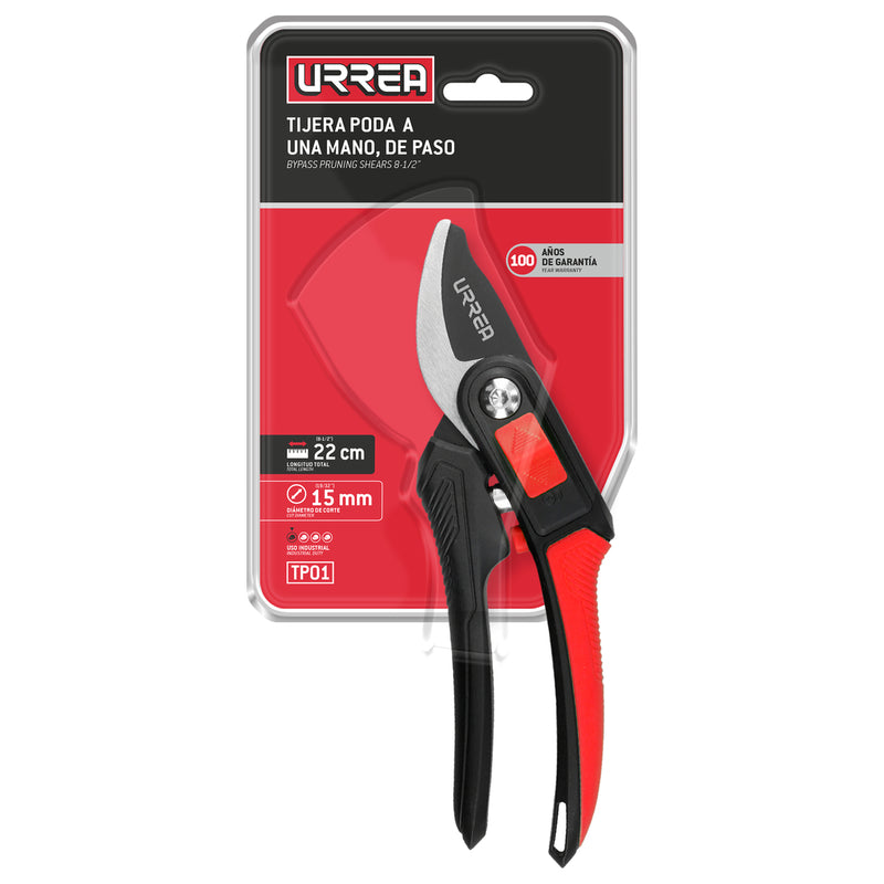 Tijeras para poda a una mano 8-1/2" paso Urrea