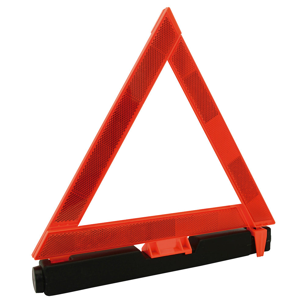 Triángulo reflejante de emergencia con base con arena, 17", 2 piezas Surtek