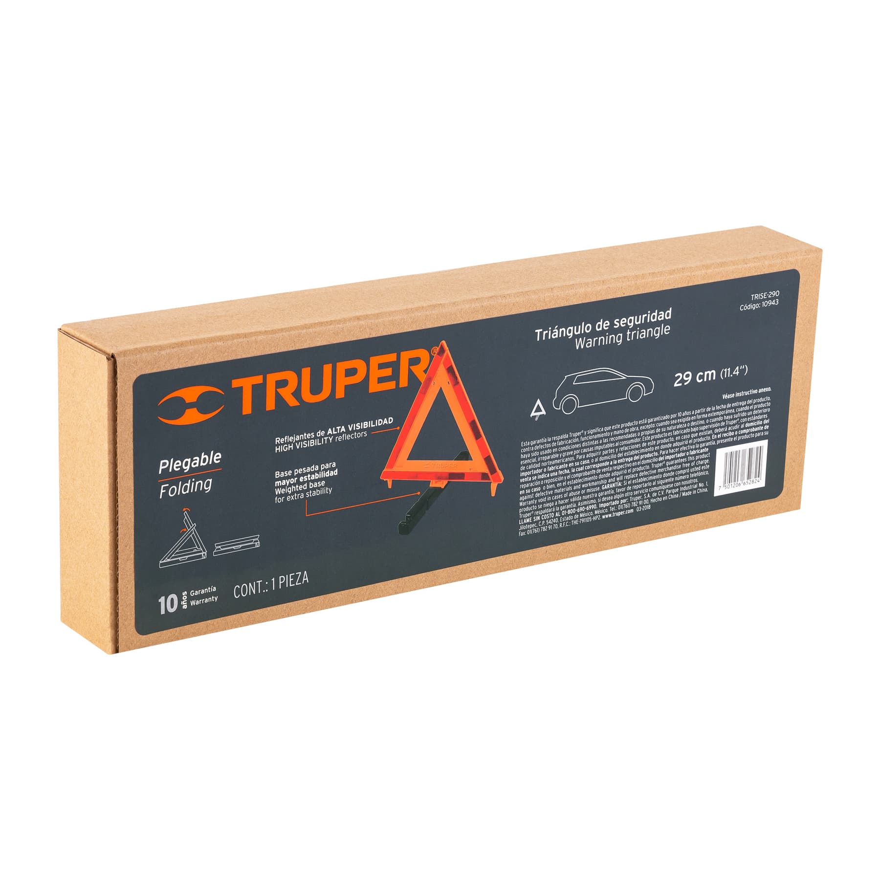 Triángulo de seguridad, 11", TRUPER