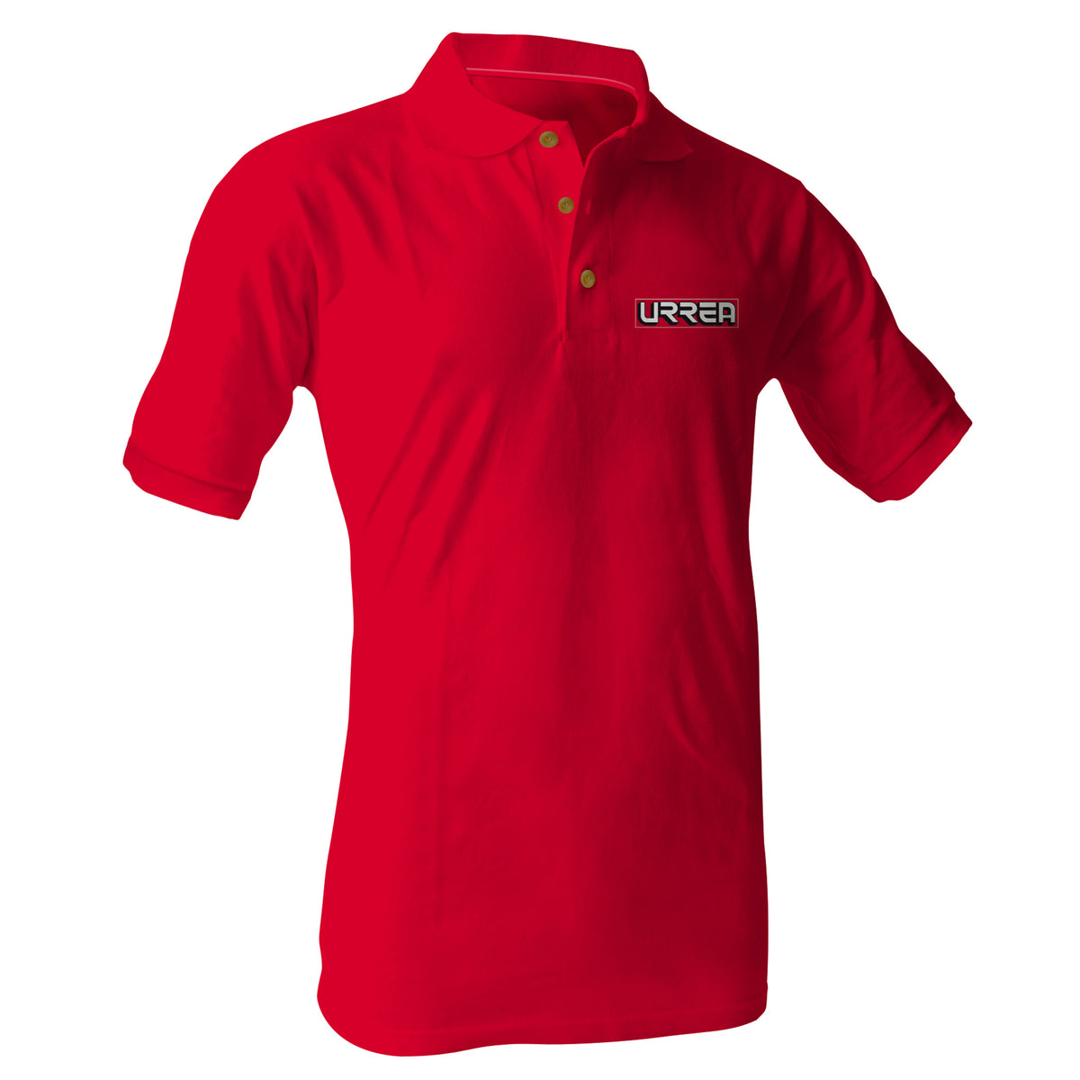 Playera tipo polo para caballero color rojo talla L Urrea