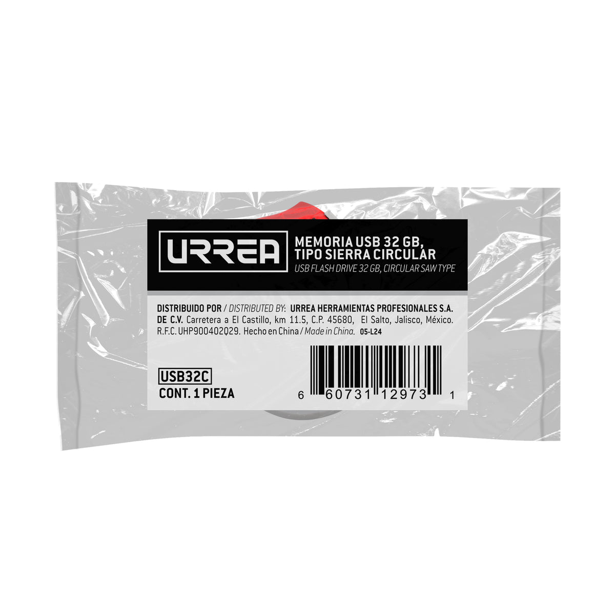 Memoria USB 32 GB tipo sierra circular Urrea
