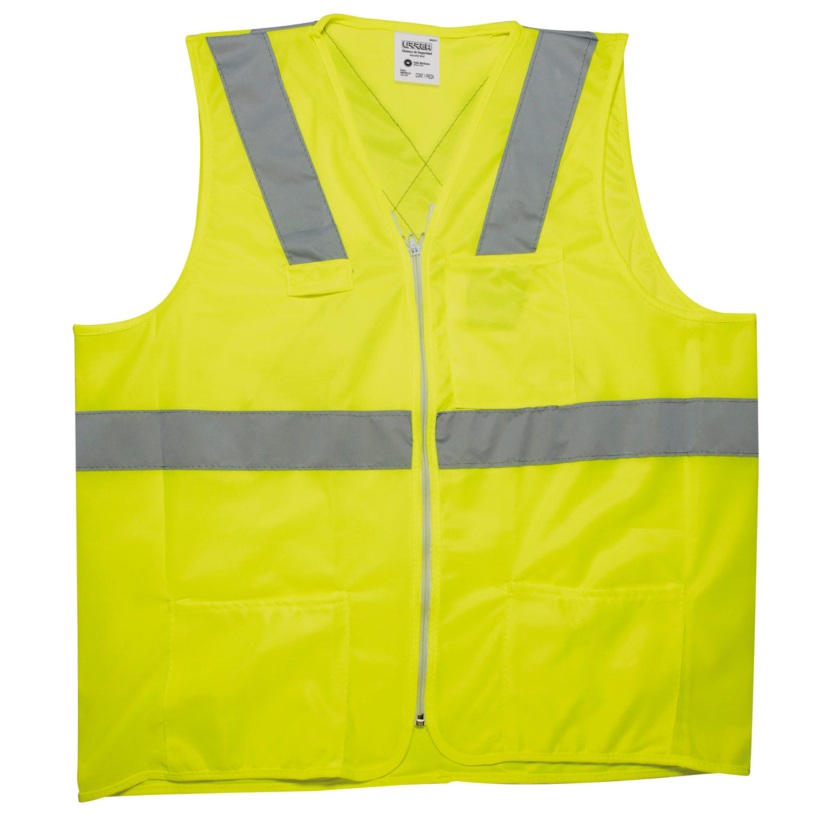 Chaleco de seguridad cerrado de alta visibilidad amarillo M Urrea