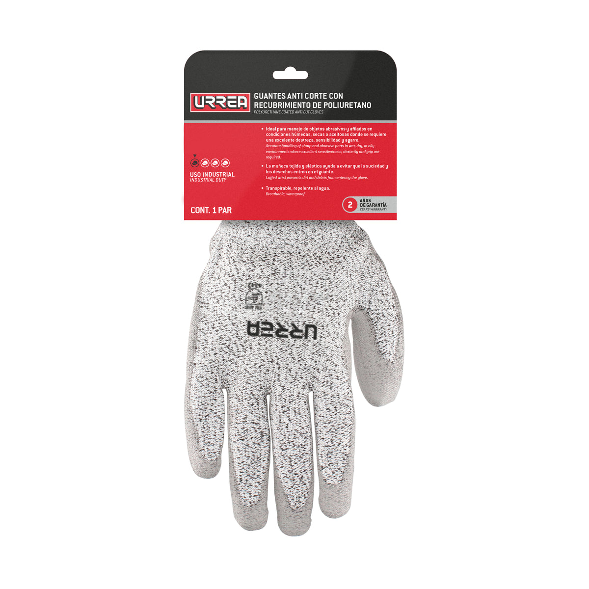 Guantes anti-corte con recubrimiento de poliuretano EG Urrea