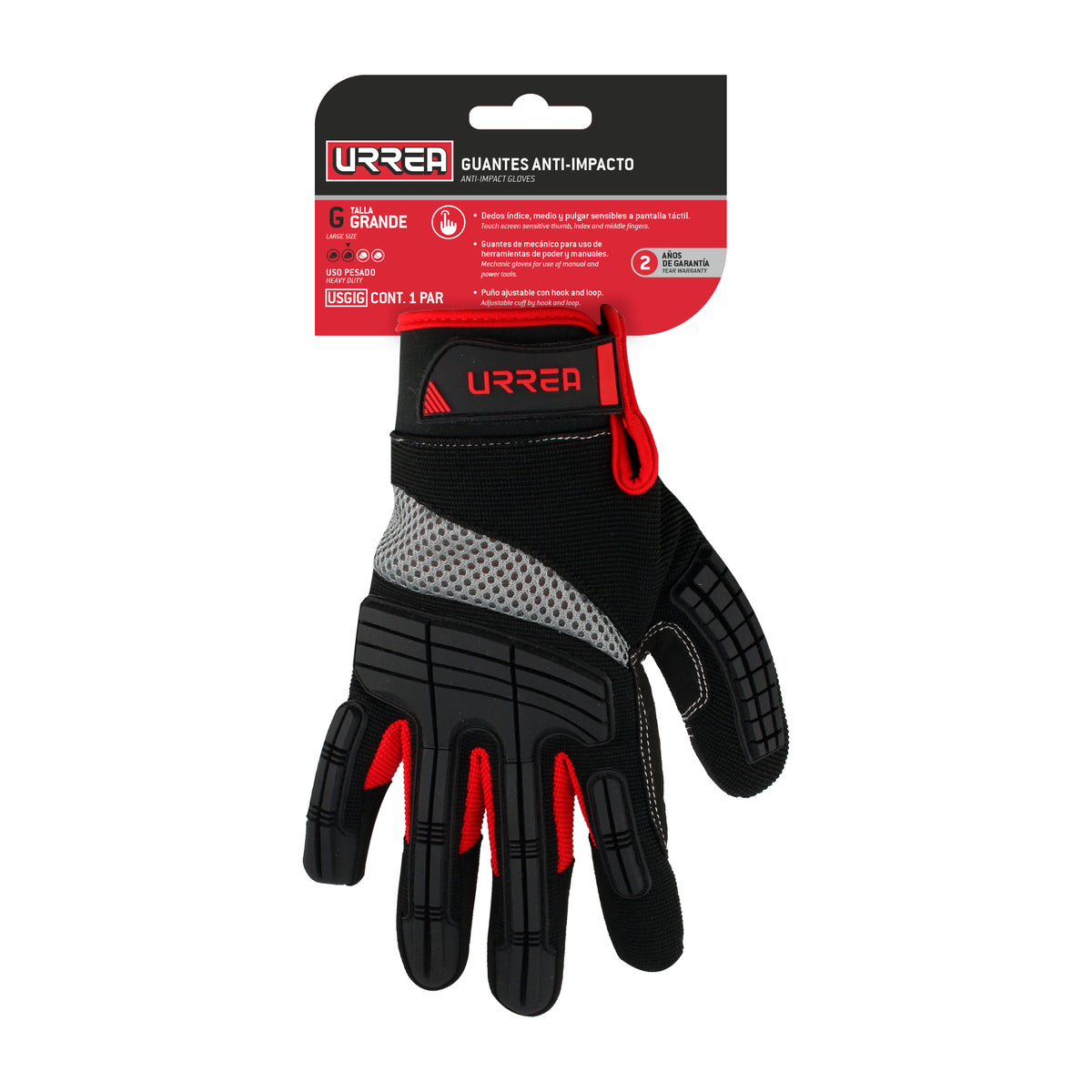 Guantes de mecánico anti-impacto EG Urrea