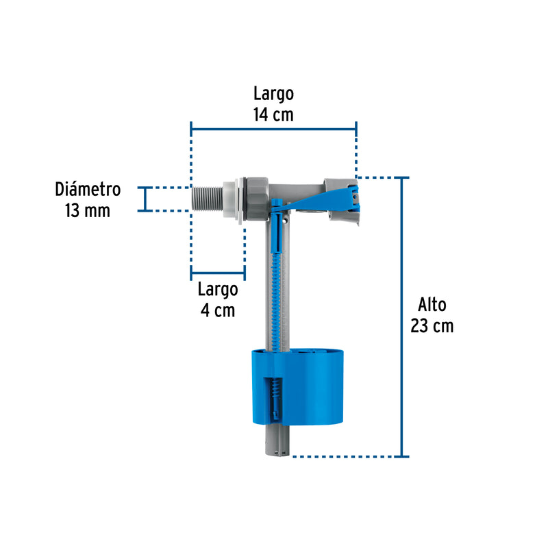 Válvula de Llenado FOSET VAFLO-1/2C con Flotador para Tinaco 1/2" Plástica - Carzamo.com