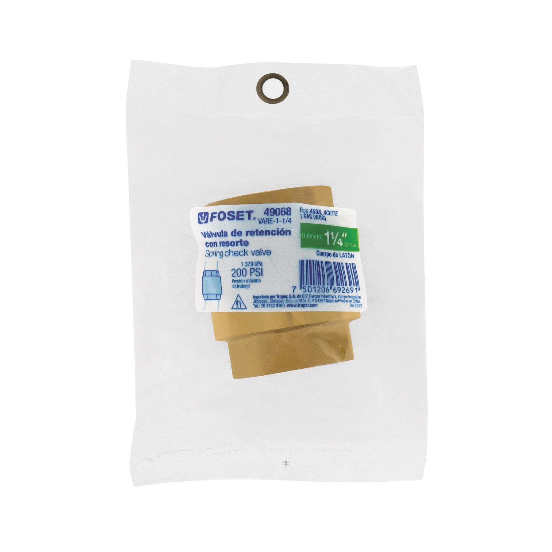 Foset VARE-1-1/4, Válvula de retención de 1 1/4″