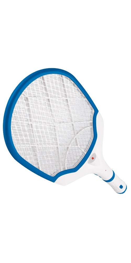 AKSI Raqueta Mata Mosquitos con Linterna Recargable Raqueta Metalica Recargable, Mango ergonomico, inoloro, silencioso y de fácil Uso.