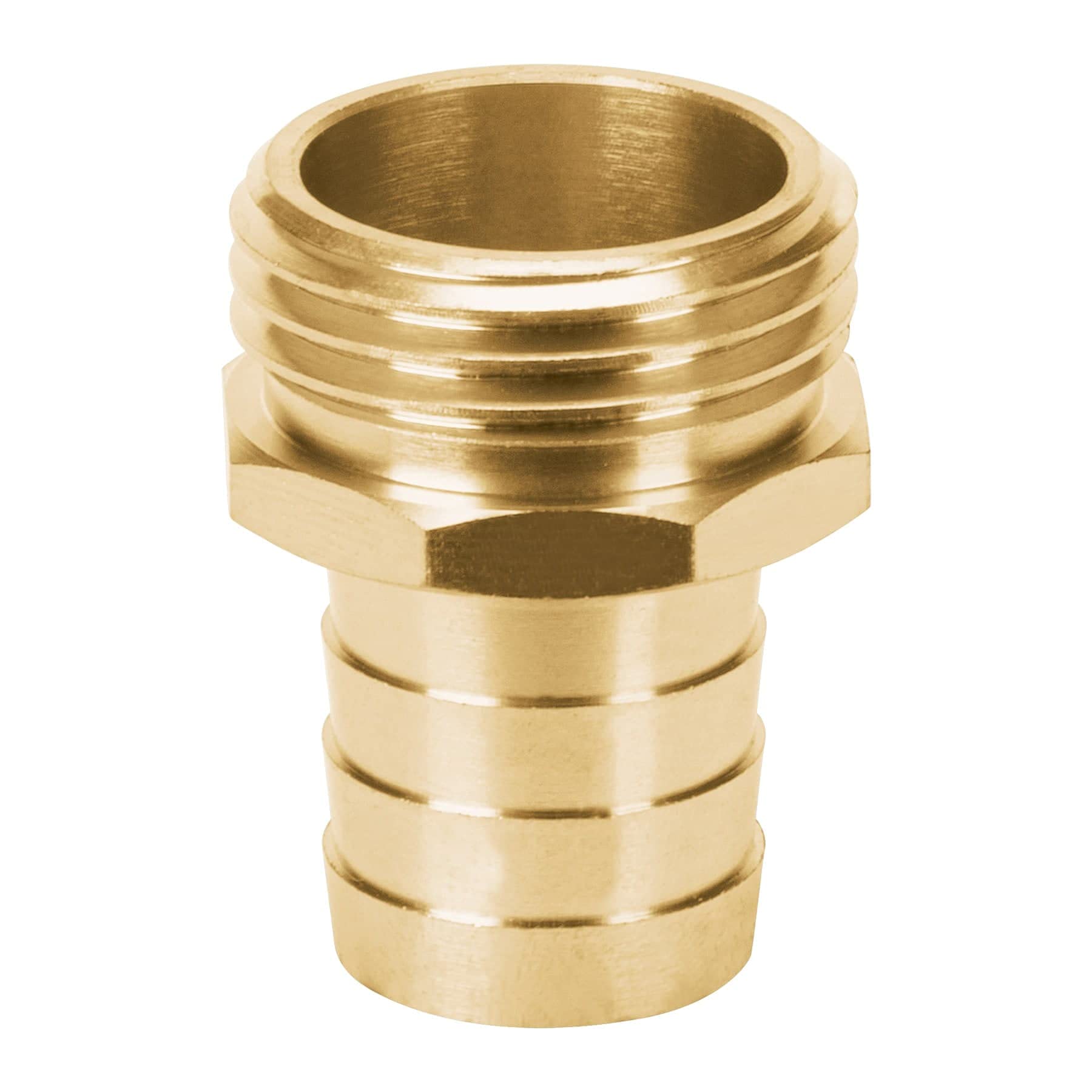 Truper CM-3/4B, Conector de latón sólido, macho, 3/4″