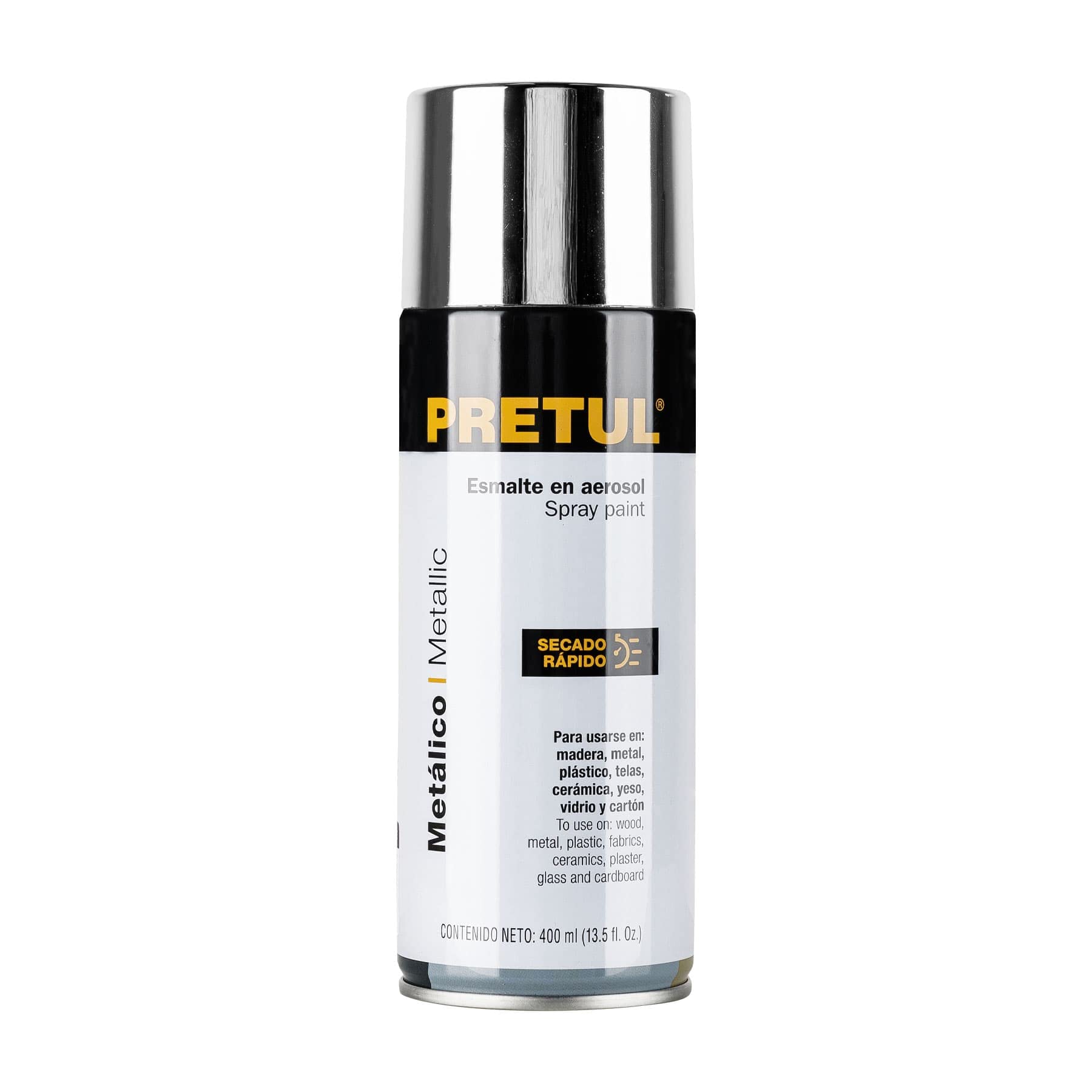 Pretul PAM-CR-P, Pintura en, Aerosol, color metálico, 300 ml, cromo