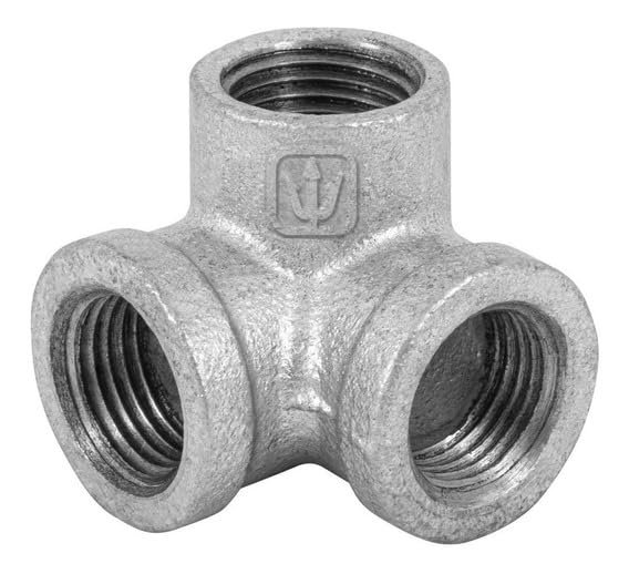 Codo rincón, acero galvanizado, 1' Foset