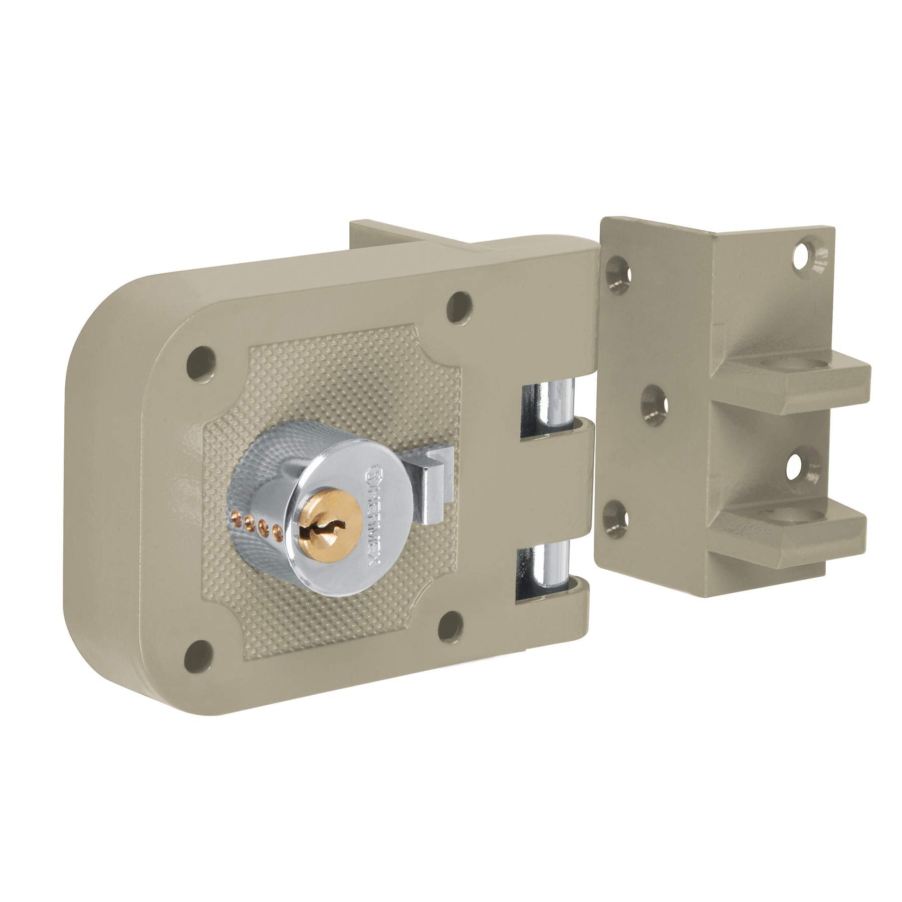 Hermex CS-95D, Cerradura sobreponer, puerta corrediza, instala-fácil, der.