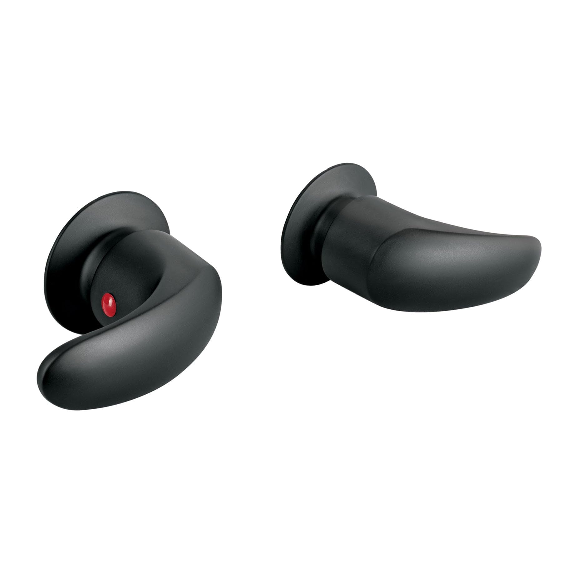 Foset Aqua AQMR-62M, Juego de 2 manerales grandes tipo palanca color negro mate línea Aqua - Carzamo.com