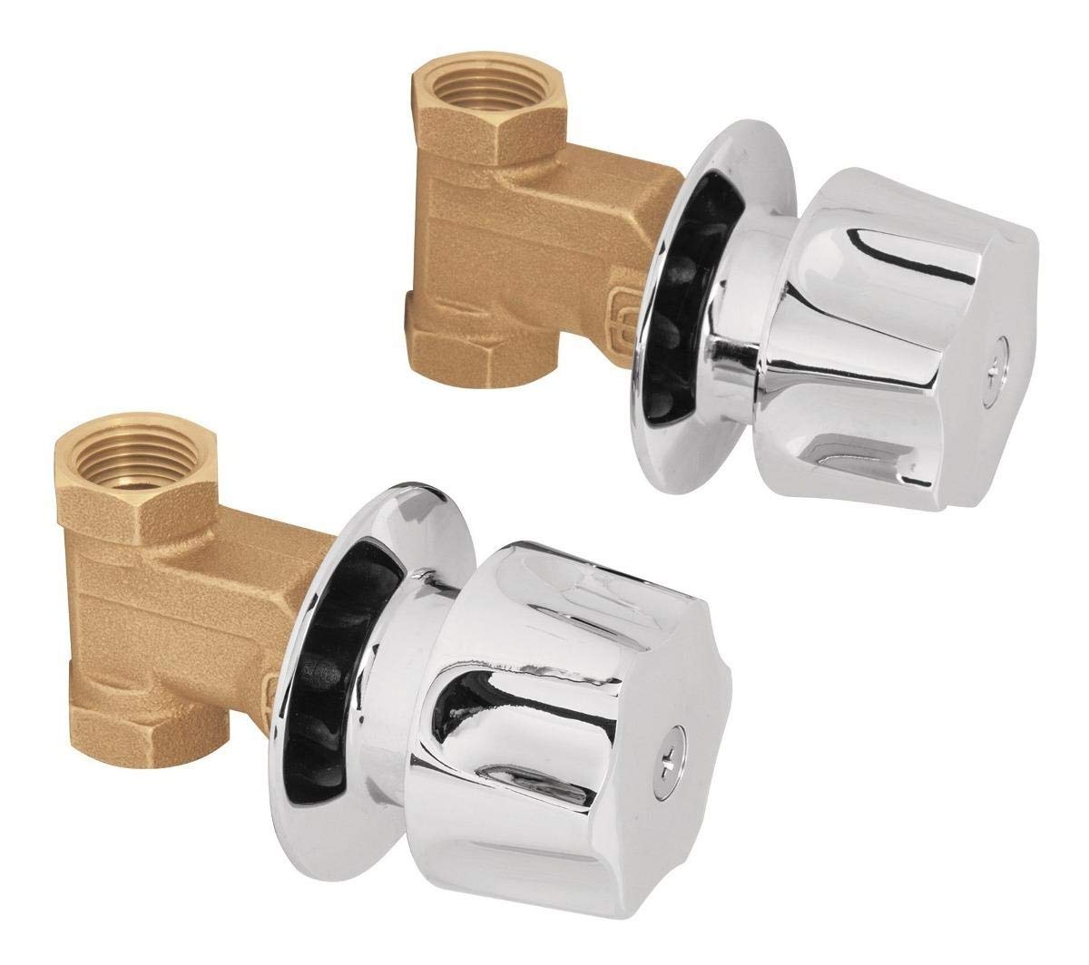 Foset Basic E-052, Juego 2 llaves empotrar, regadera, roscables, cubo