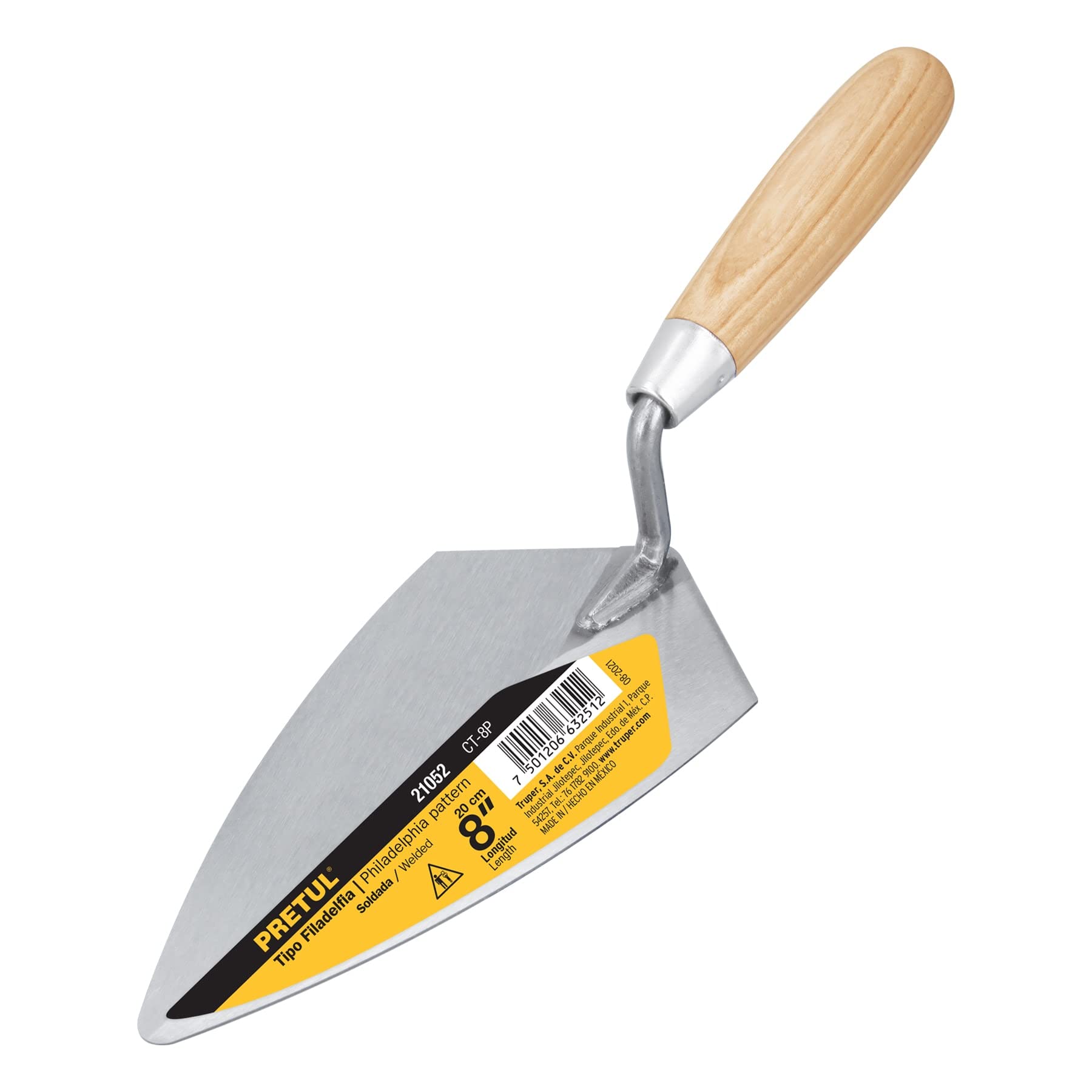 Pretul CT-8P, Cuchara para albañil, tipo Filadelfia, 8″ Pretul
