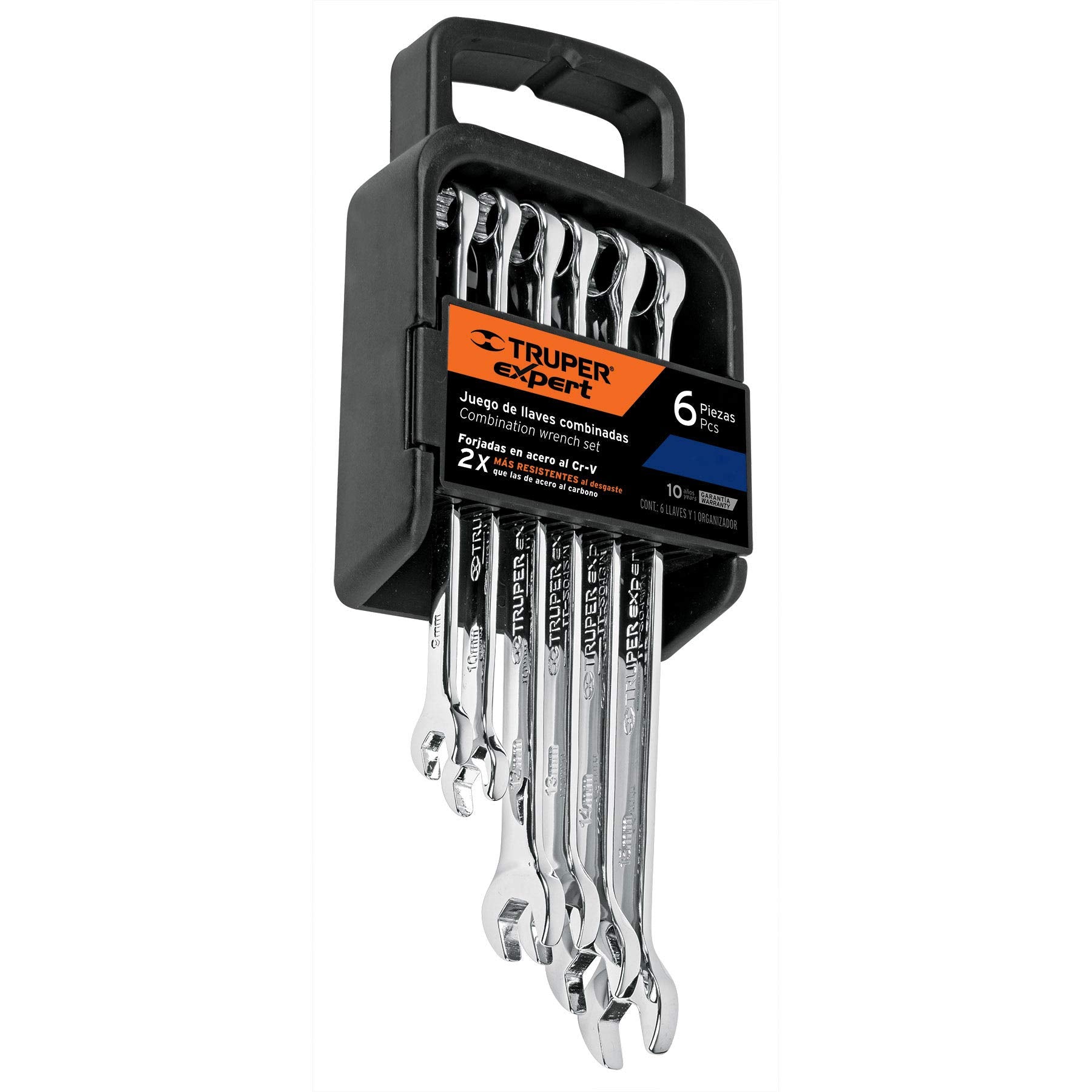 Truper Expert JC-6M, Juego de llaves combinadas, 6 piezas, pulidas, milimétricas