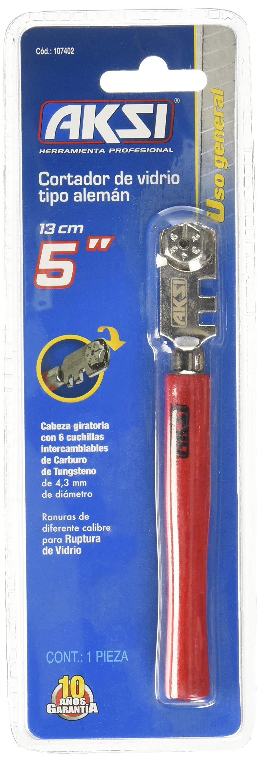 Aksi 107402 Cortador de Vidrio Tipo Alemán