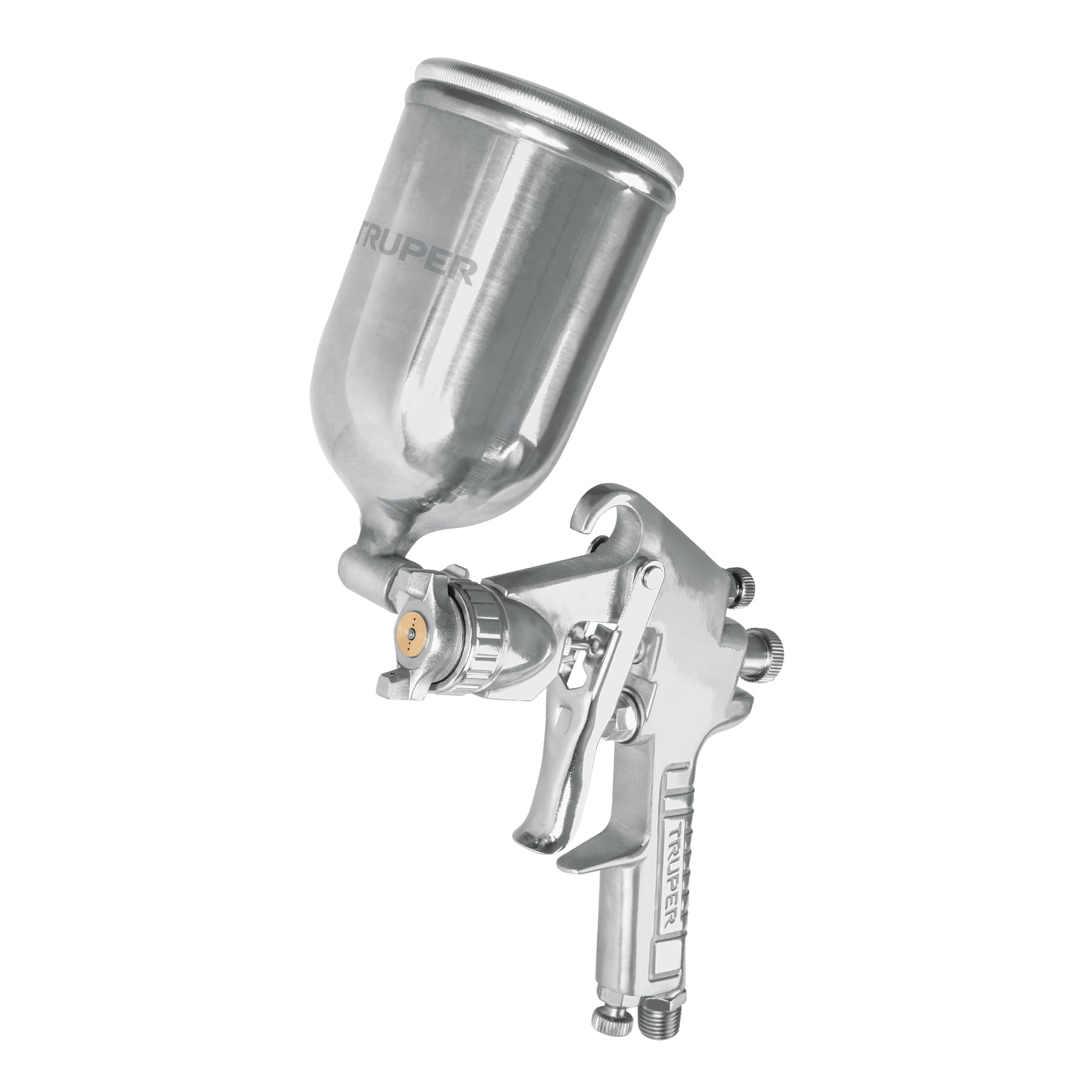 Truper PIPI-421, Pistola para Pintar Gravedad LVMP Vaso Aluminio Boquilla 1.7 mm