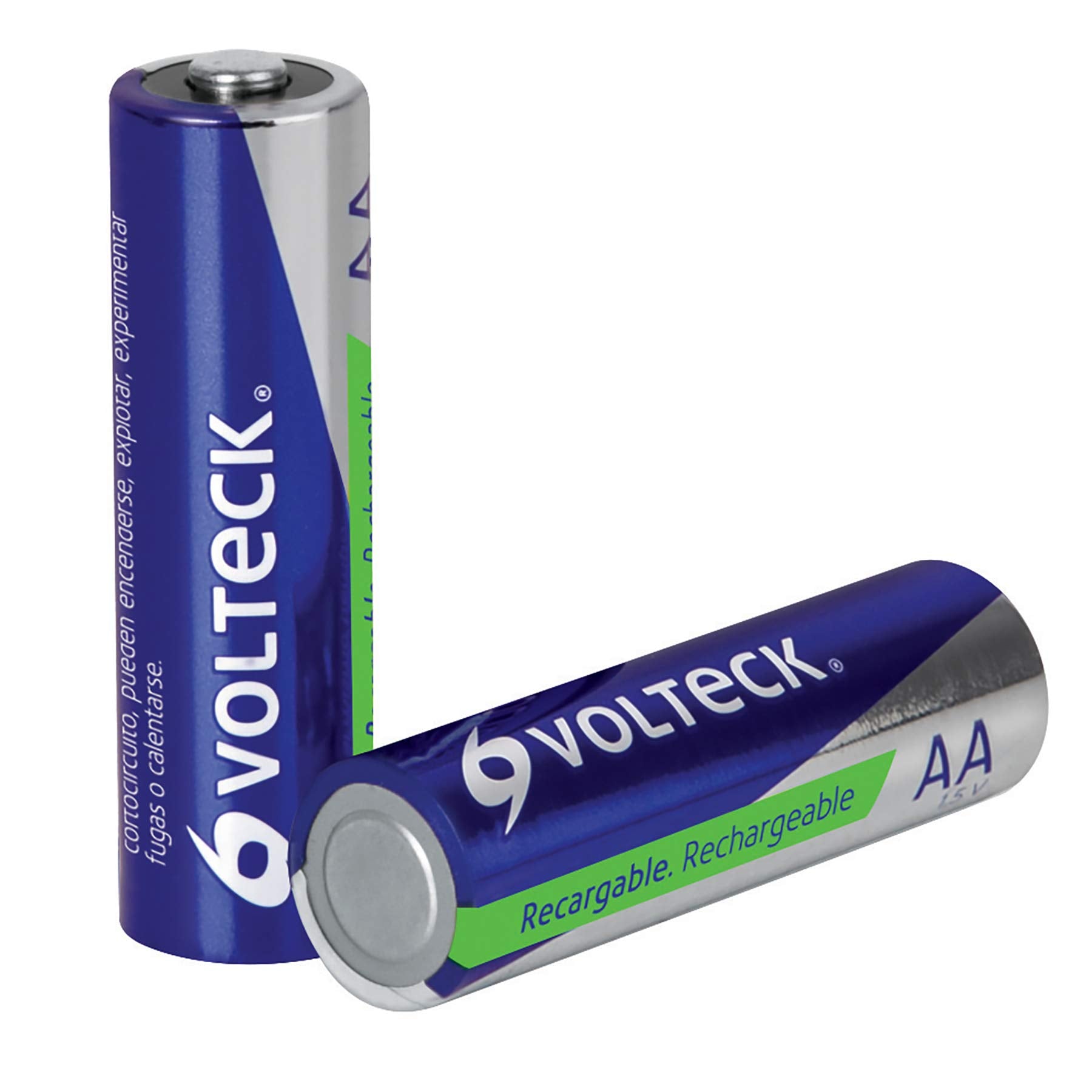 Volteck RE-AA, Pilas recargables, larga duración, AA, 2, 500 mAh, 2 piezas