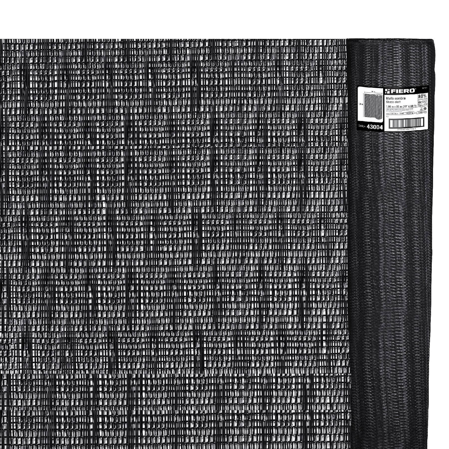 Fiero TOSO-8025, Rollo de toldo sombra 80% de 25 m x 1.85 m