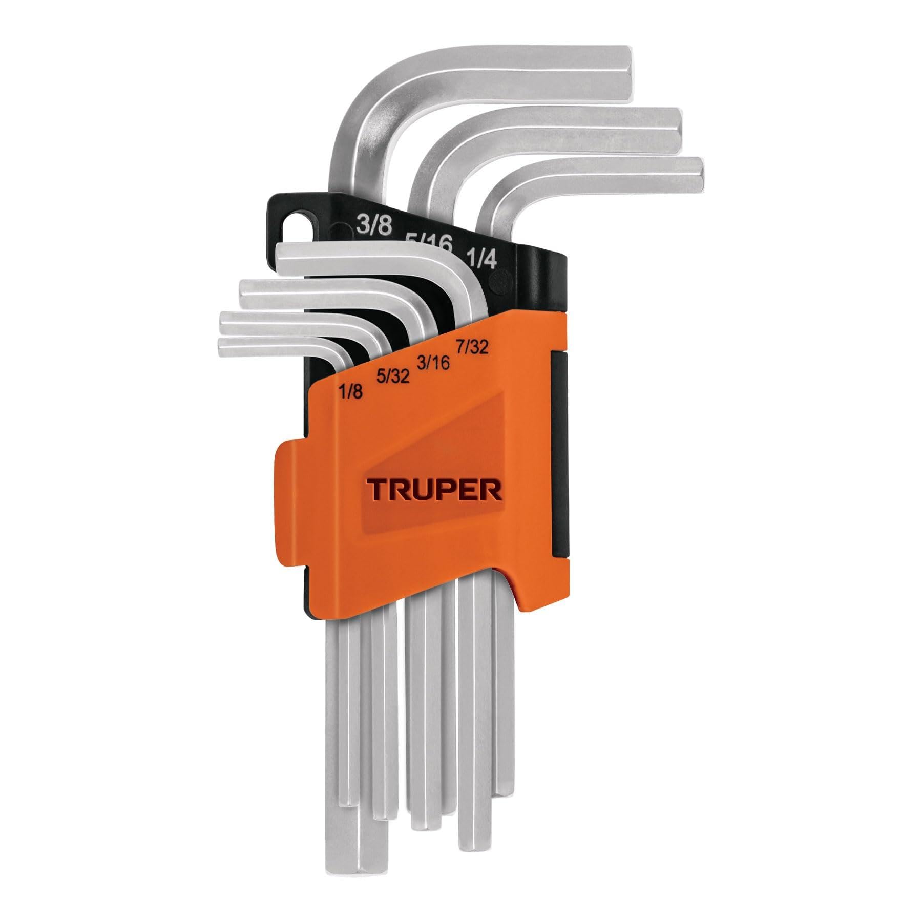 Truper ALE-7P, Juego de 7 llaves Allen standard con organizador