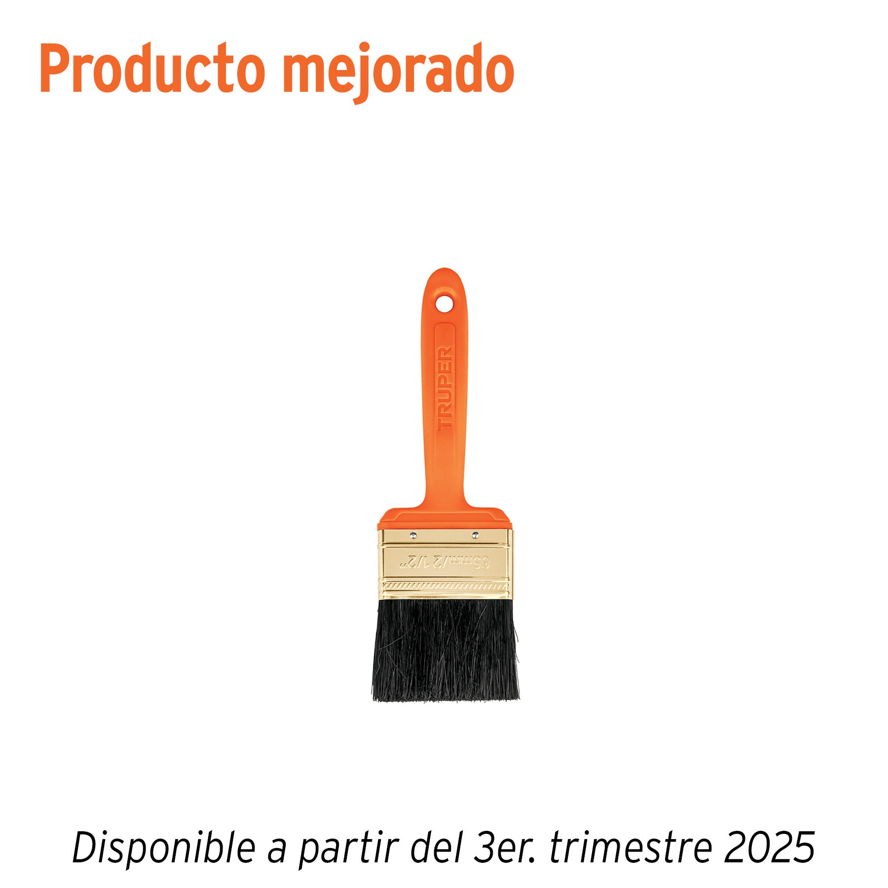 Truper BRT-2-1/2, Brocha profesionales, mango plástico 2 1/2″ - Carzamo.com