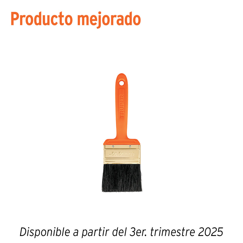 Truper BRT-2-1/2, Brocha profesionales, mango plástico 2 1/2″ - Carzamo.com